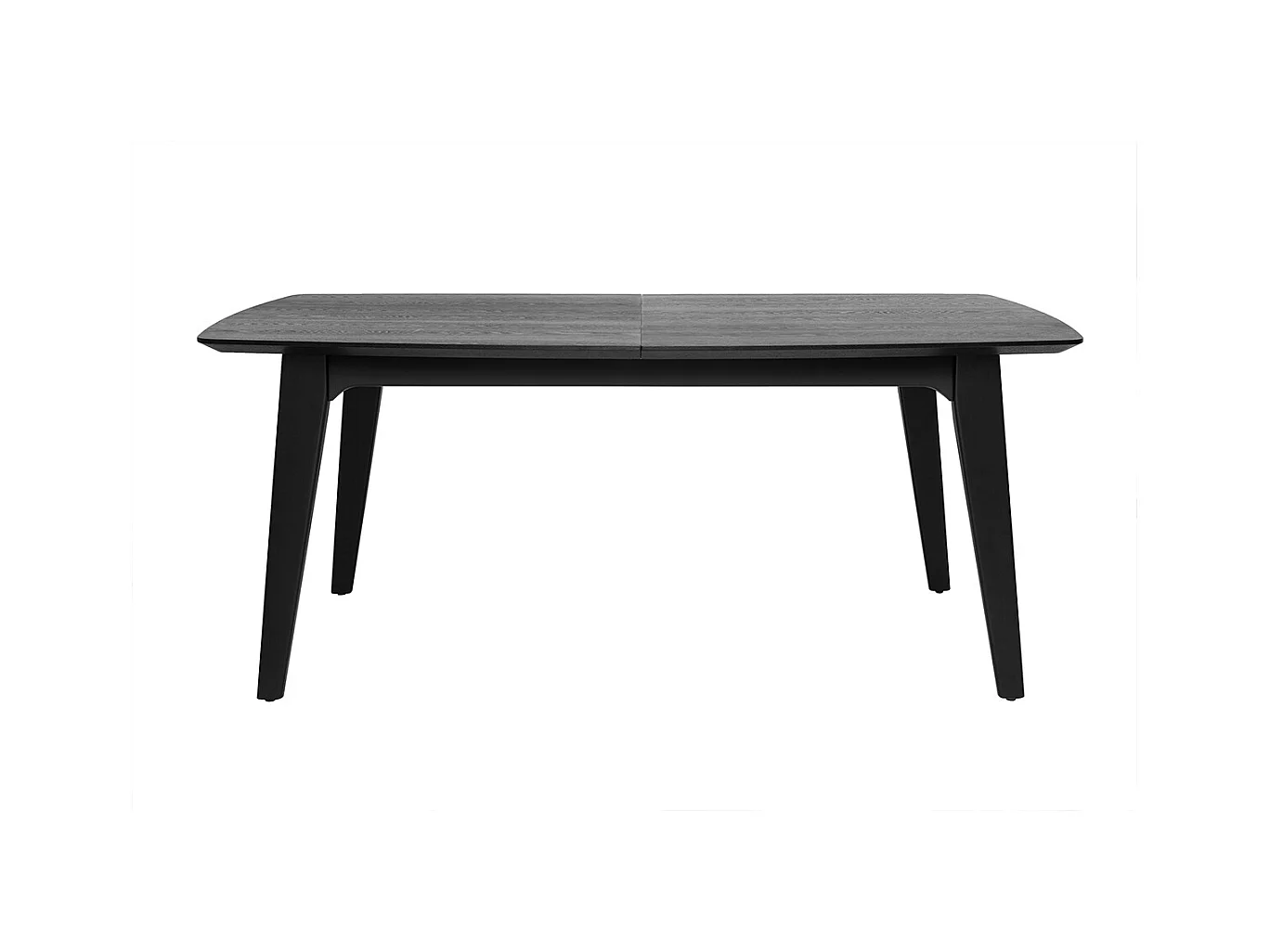 Table extensible rallonges intégrées rectangulaire en bois noir frêne L180-230 cm FIFTIES