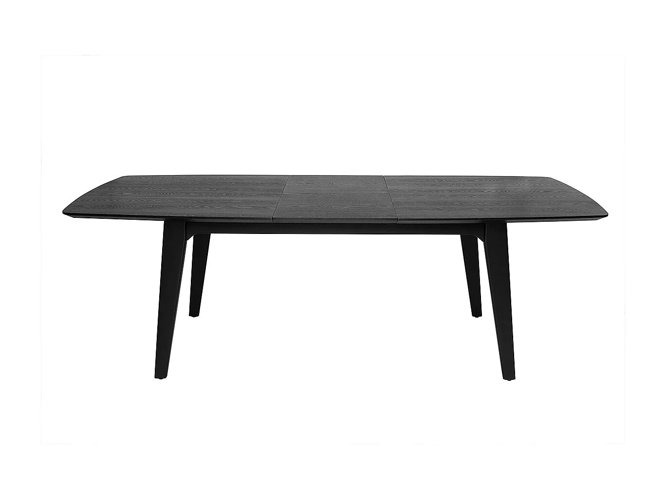 Mesa extensible con extensiones integradas rectangular de madera negra de roble L180-230 cm FIFTIES