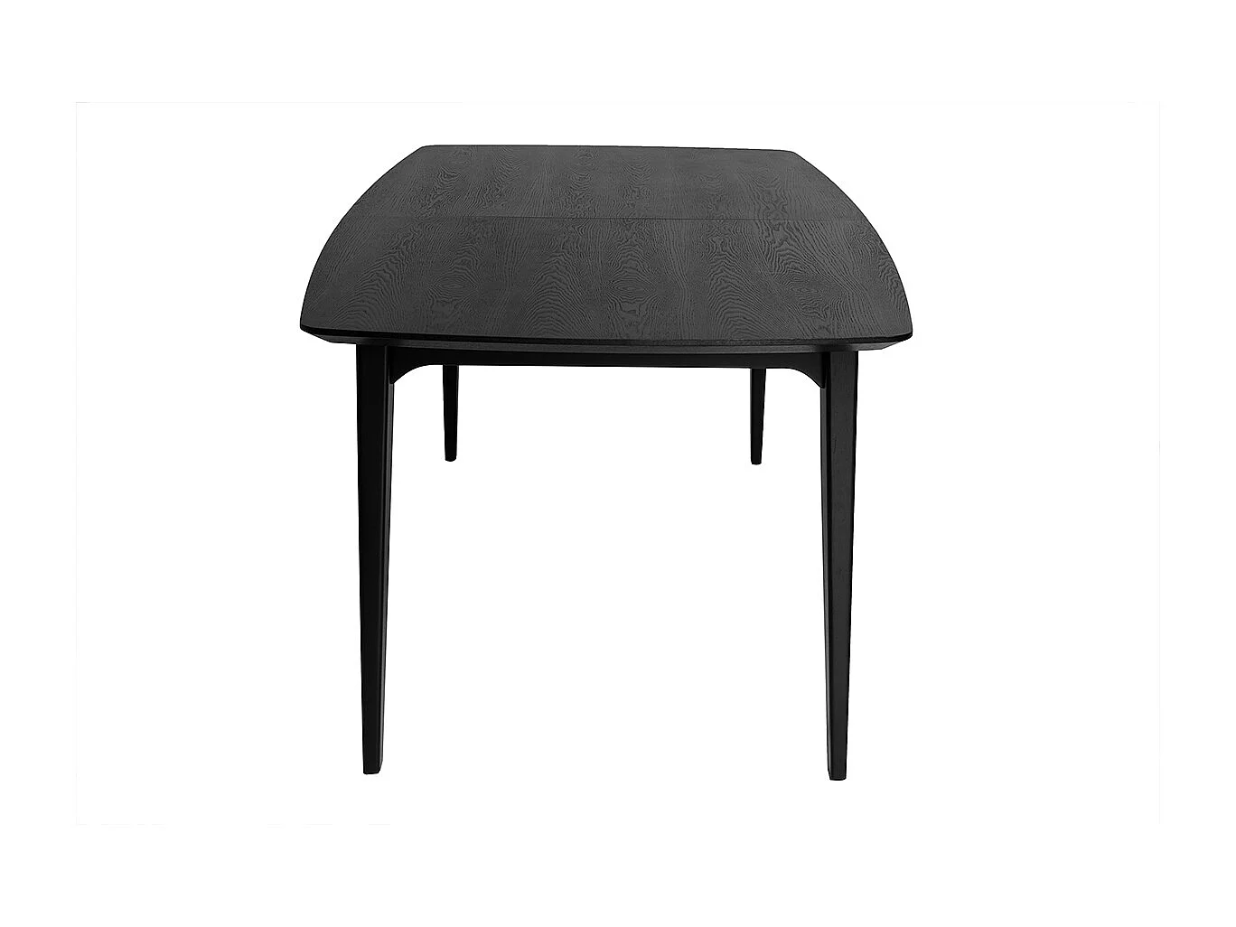 Table extensible rallonges intégrées rectangulaire en bois noir frêne L180-230 cm FIFTIES