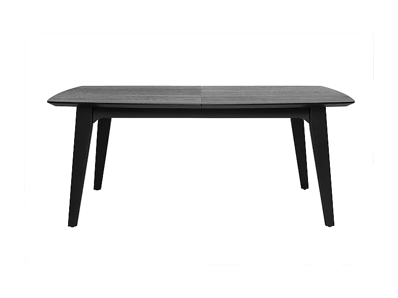 Table extensible rallonges intégrées rectangulaire en bois noir frêne L180-230 cm FIFTIES