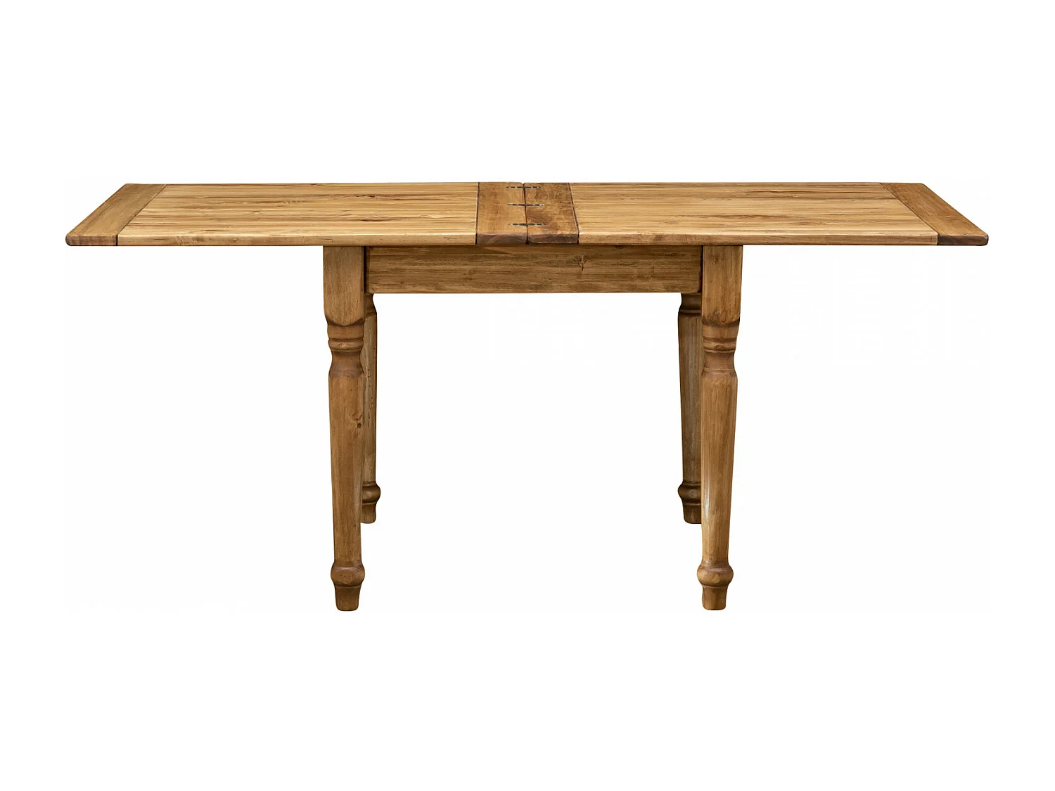 BISCOTTINI - Table extensible - Bois massif finition brune - Table de salle à manger - Table de jardin - Table basse - Table de cuisine - 90x90x80 cm