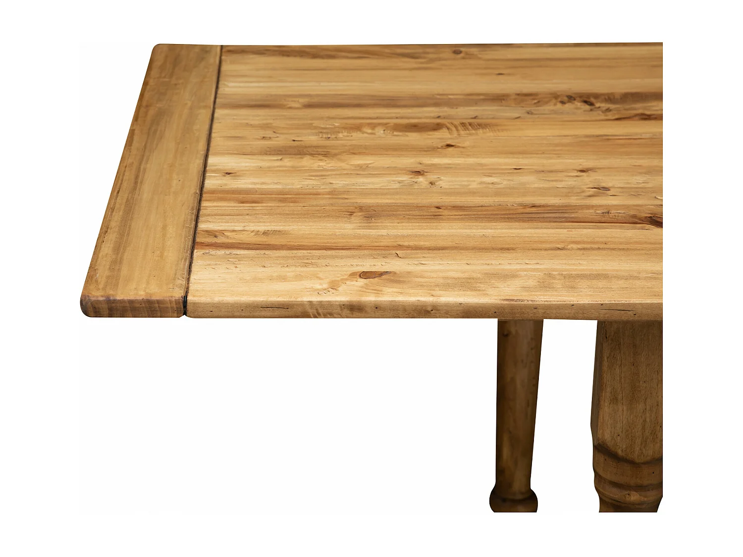 BISCOTTINI - Table extensible - Bois massif finition brune - Table de salle à manger - Table de jardin - Table basse - Table de cuisine - 90x90x80 cm