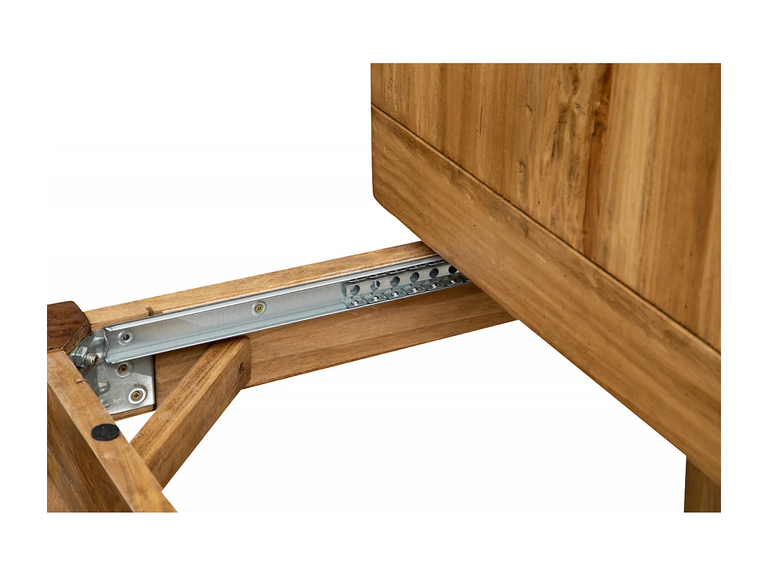 BISCOTTINI - Table extensible - Bois massif finition brune - Table de salle à manger - Table de jardin - Table basse - Table de cuisine - 90x90x80 cm