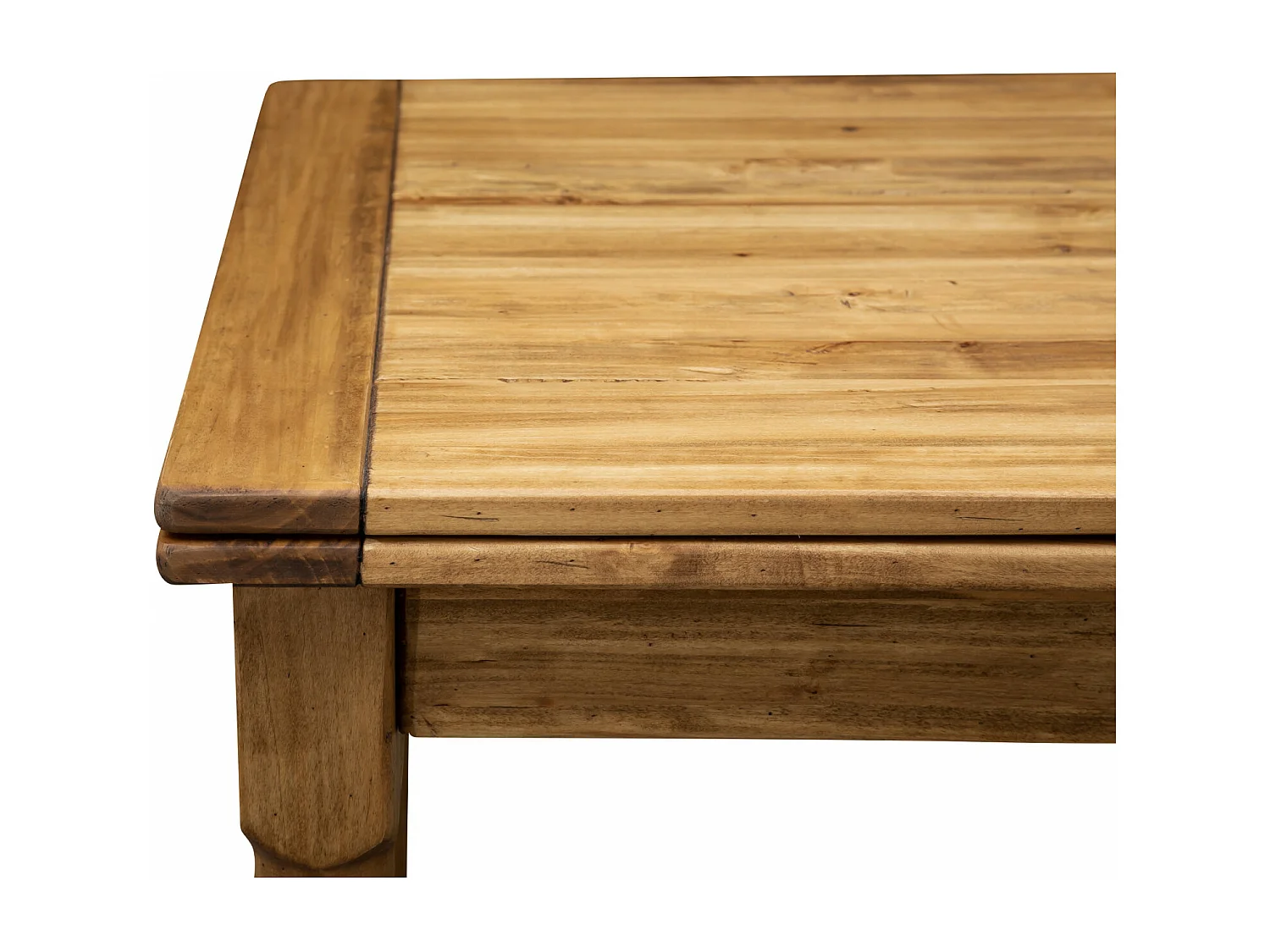 BISCOTTINI - Table extensible - Bois massif finition brune - Table de salle à manger - Table de jardin - Table basse - Table de cuisine - 90x90x80 cm