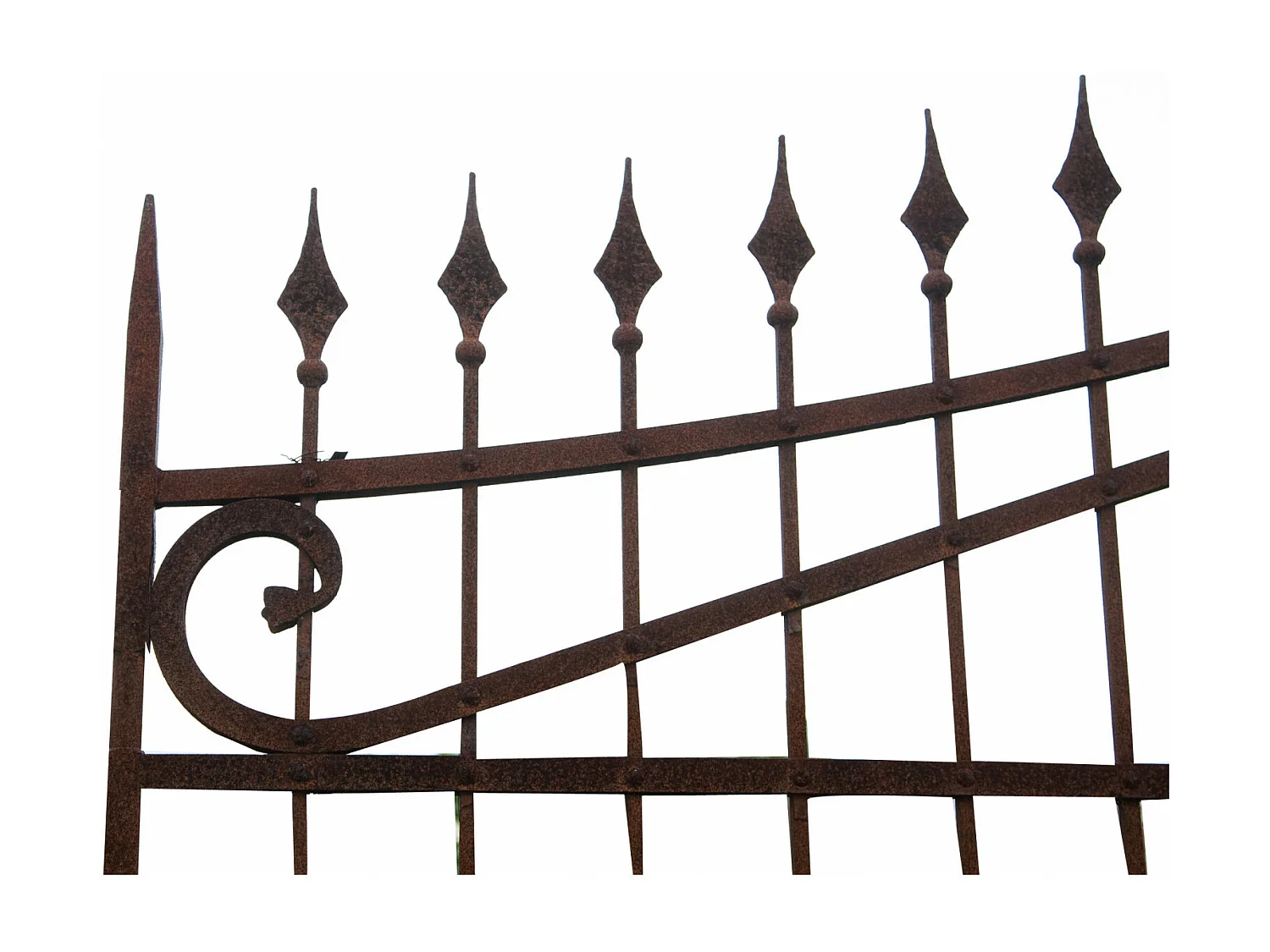 BISCOTTINI Portail - Fer Forgé Finition Antique - Clôture en Fer - Portail en Métal - Porte Décorative - Portail d'Entrée - 402x10x288cm - Une Pièce