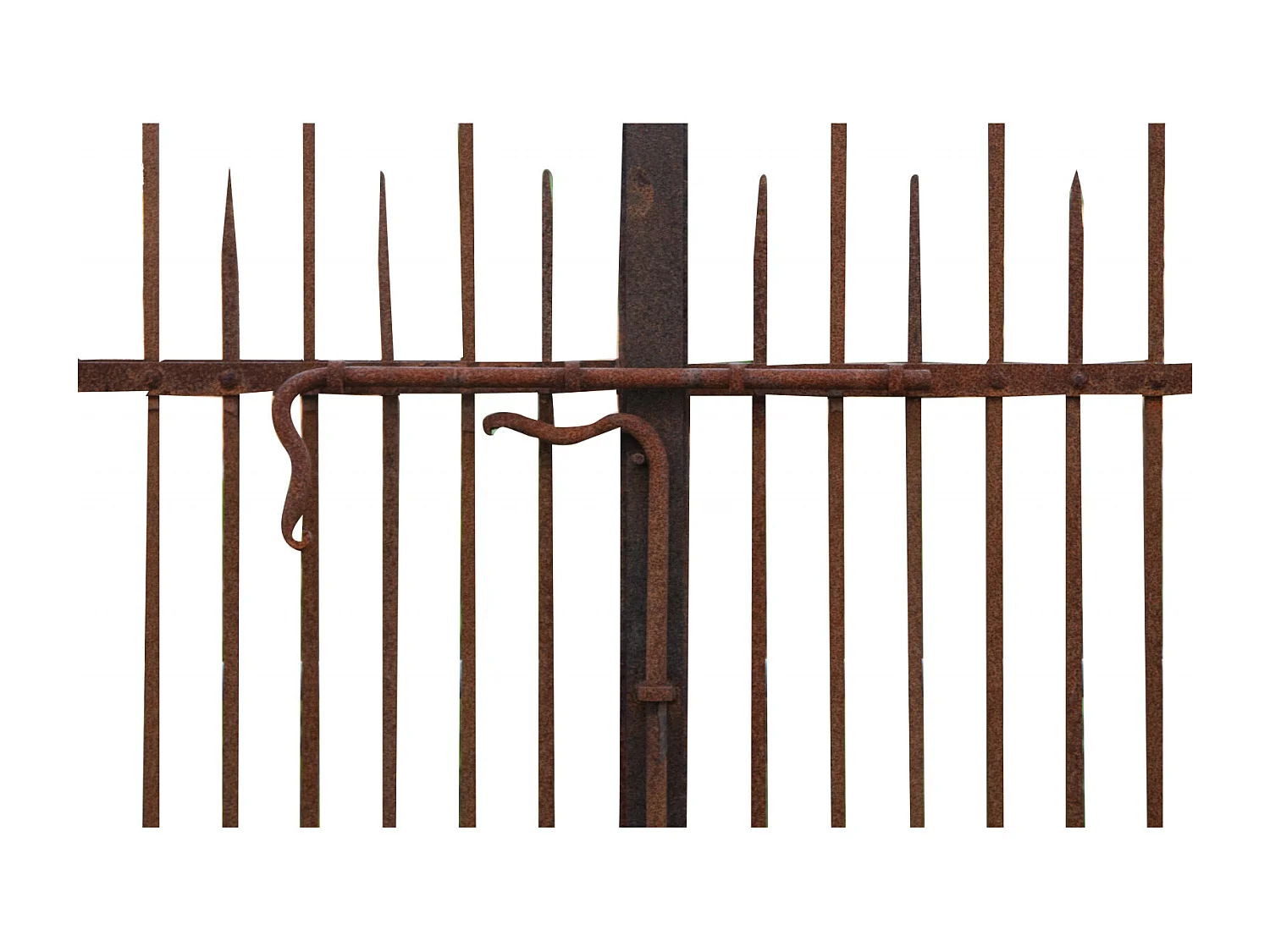 BISCOTTINI Portail - Fer Forgé Finition Antique - Clôture en Fer - Portail en Métal - Porte Décorative - Portail d'Entrée - 402x10x288cm - Une Pièce