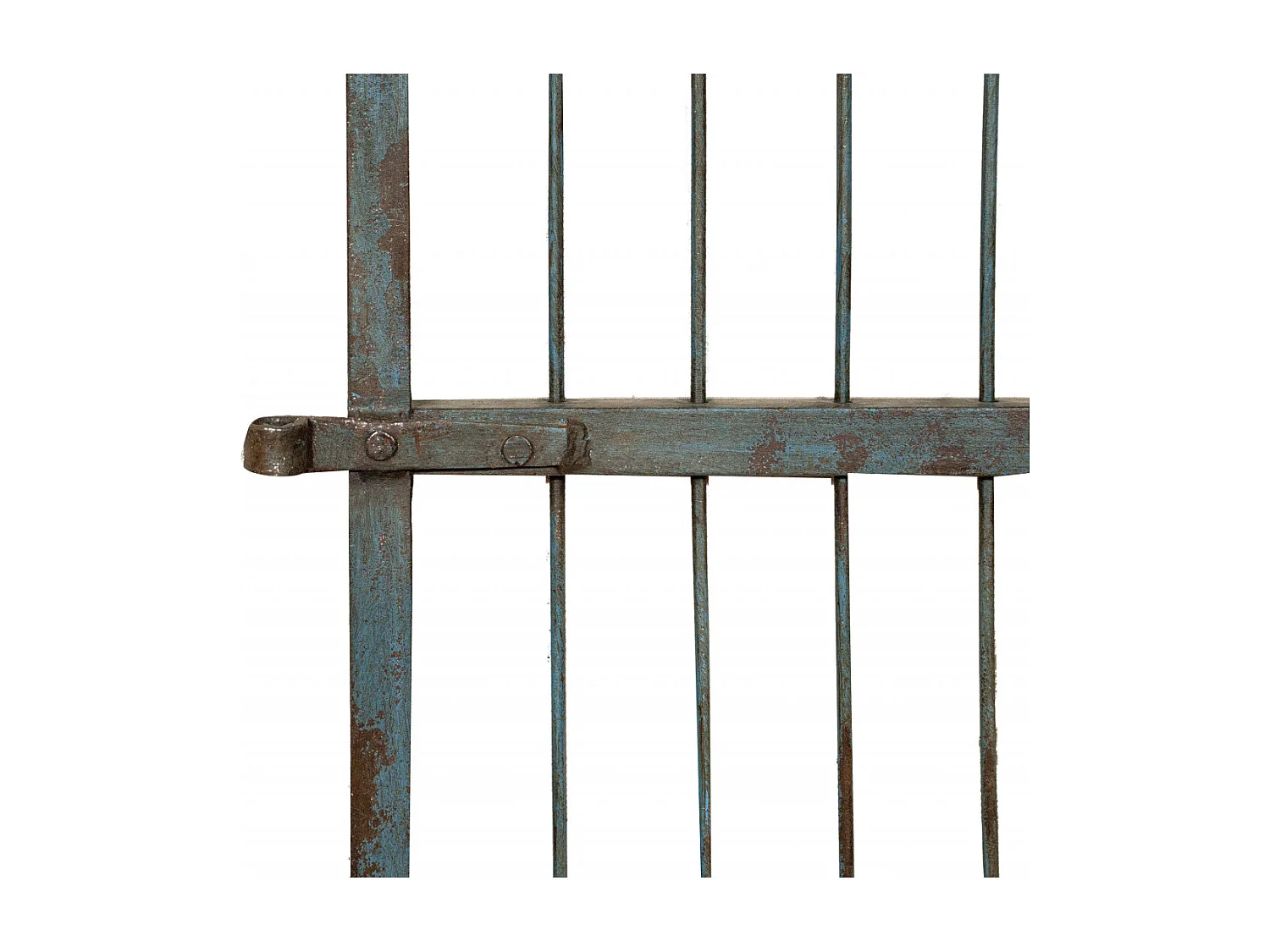 BISCOTTINI Portail - Fer Forgé Finition Antique - Clôture en Fer - Portail en Métal - Porte Décorative - Portail d'Entrée - 117x6x150cm - Une Pièce