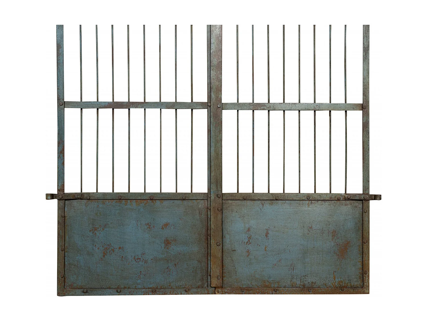 BISCOTTINI Portail - Fer Forgé Finition Antique - Clôture en Fer - Portail en Métal - Porte Décorative - Portail d'Entrée - 117x6x150cm - Une Pièce