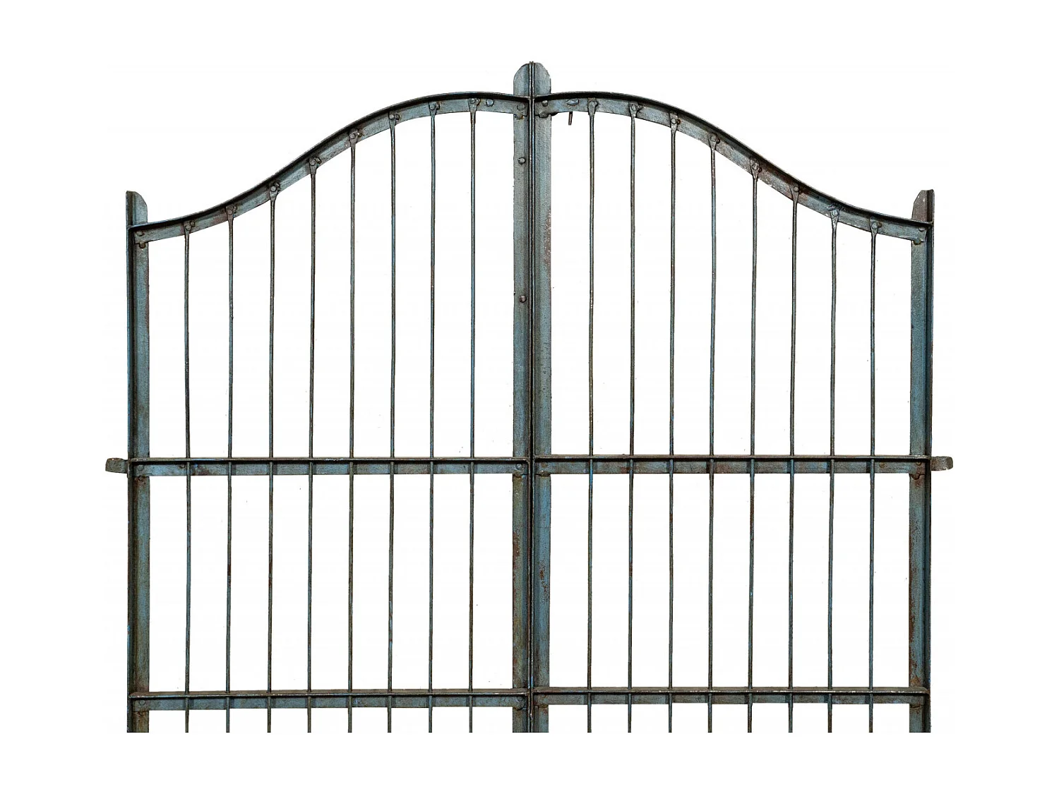 BISCOTTINI Portail - Fer Forgé Finition Antique - Clôture en Fer - Portail en Métal - Porte Décorative - Portail d'Entrée - 117x6x150cm - Une Pièce