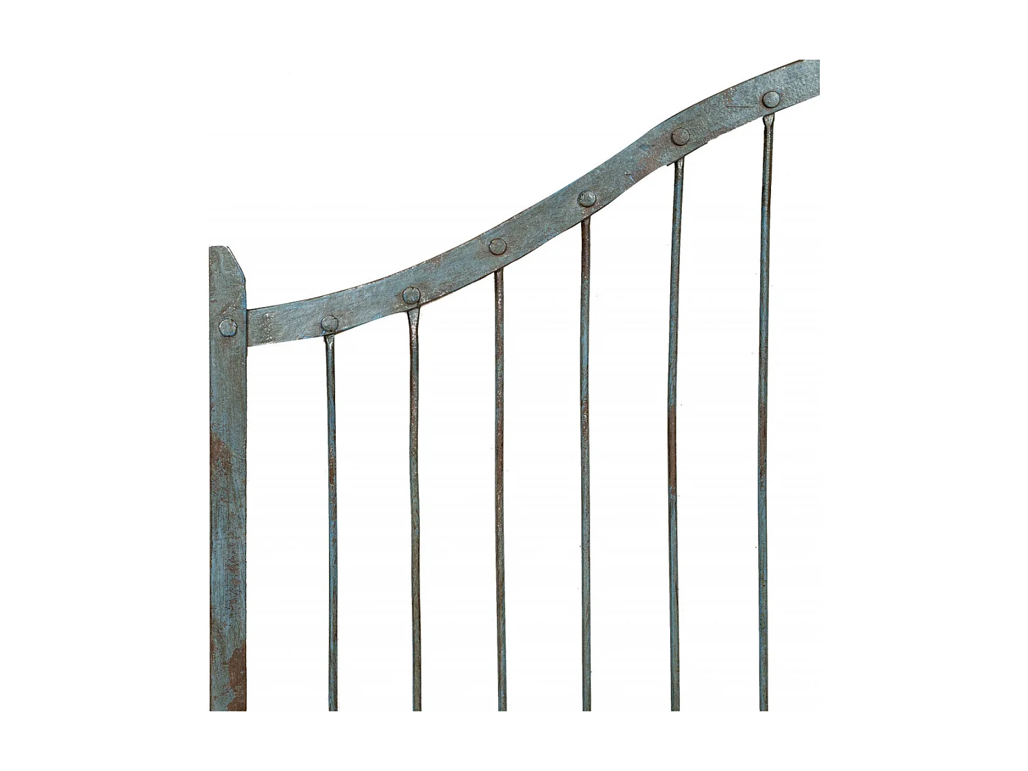 BISCOTTINI Portail - Fer Forgé Finition Antique - Clôture en Fer - Portail en Métal - Porte Décorative - Portail d'Entrée - 117x6x150cm - Une Pièce