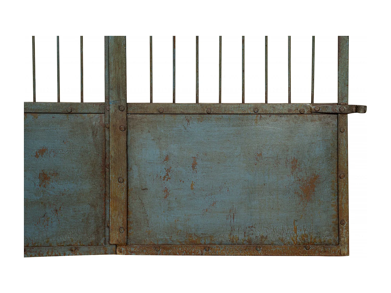 BISCOTTINI Portail - Fer Forgé Finition Antique - Clôture en Fer - Portail en Métal - Porte Décorative - Portail d'Entrée - 117x6x150cm - Une Pièce