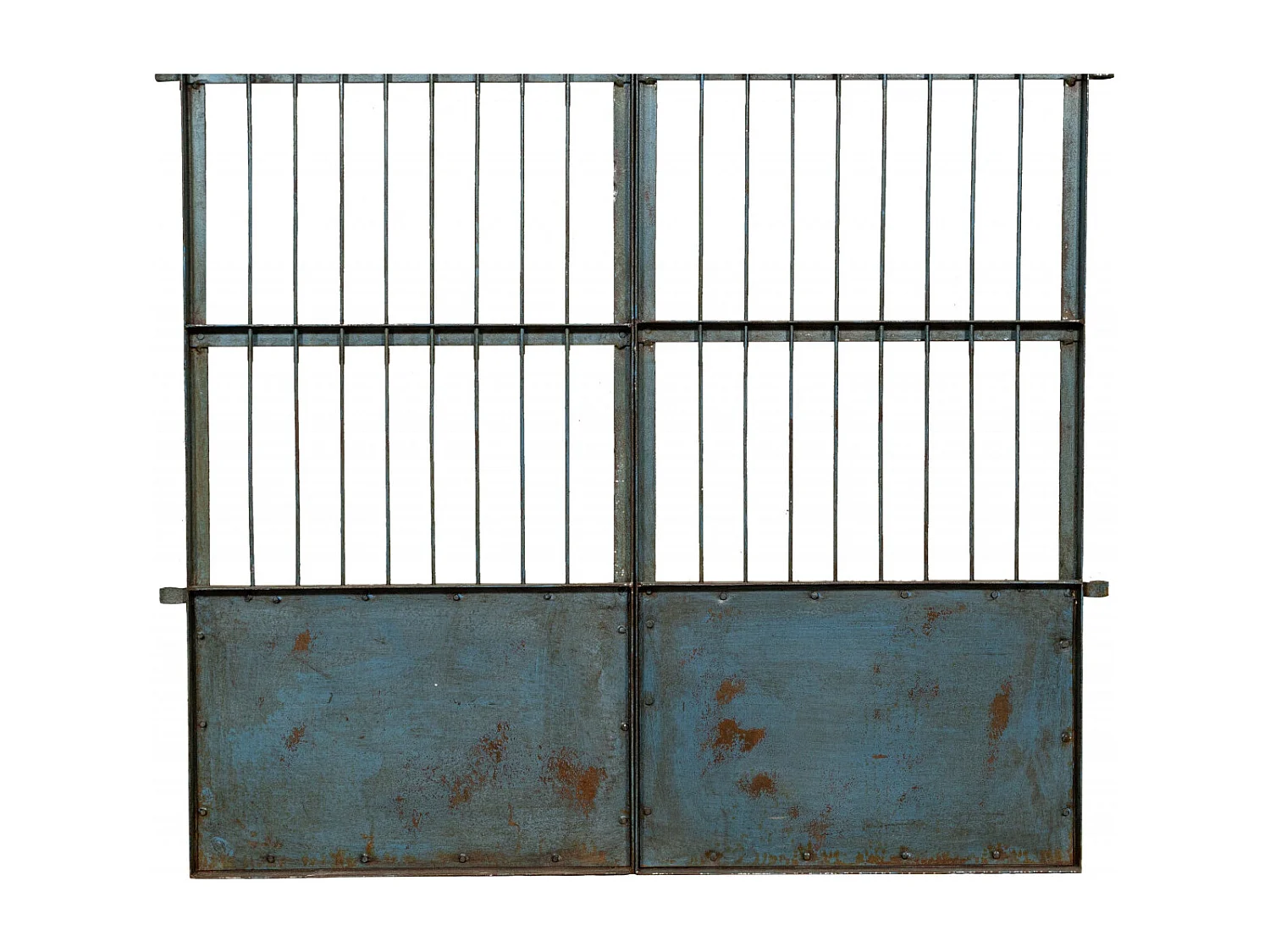 BISCOTTINI Portail - Fer Forgé Finition Antique - Clôture en Fer - Portail en Métal - Porte Décorative - Portail d'Entrée - 117x6x150cm - Une Pièce