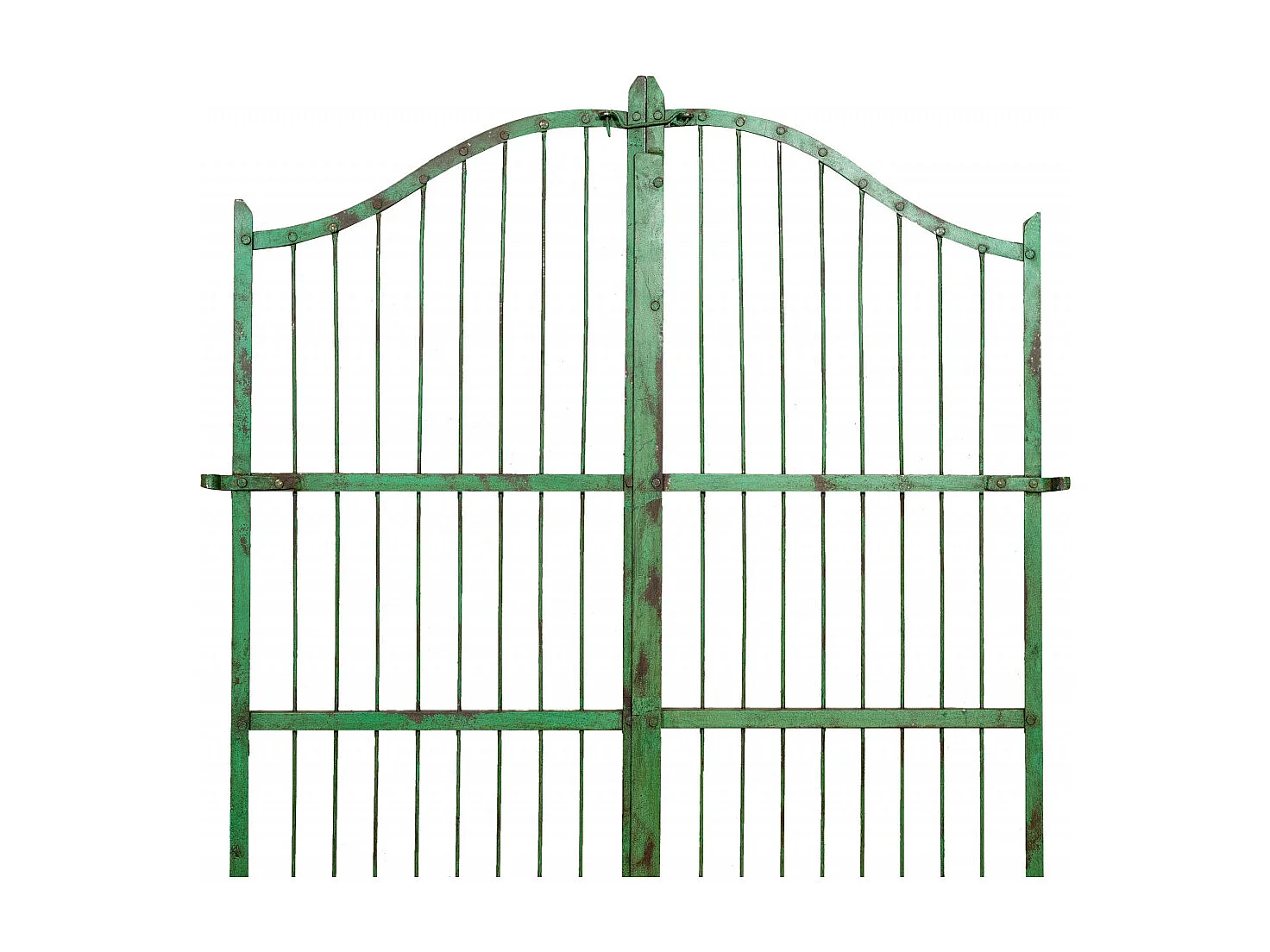 BISCOTTINI Portail - Fer Forgé Finition Antique - Clôture en Fer - Portail en Métal - Porte Décorative - Portail d'Entrée - 117x6x150cm - Une Pièce