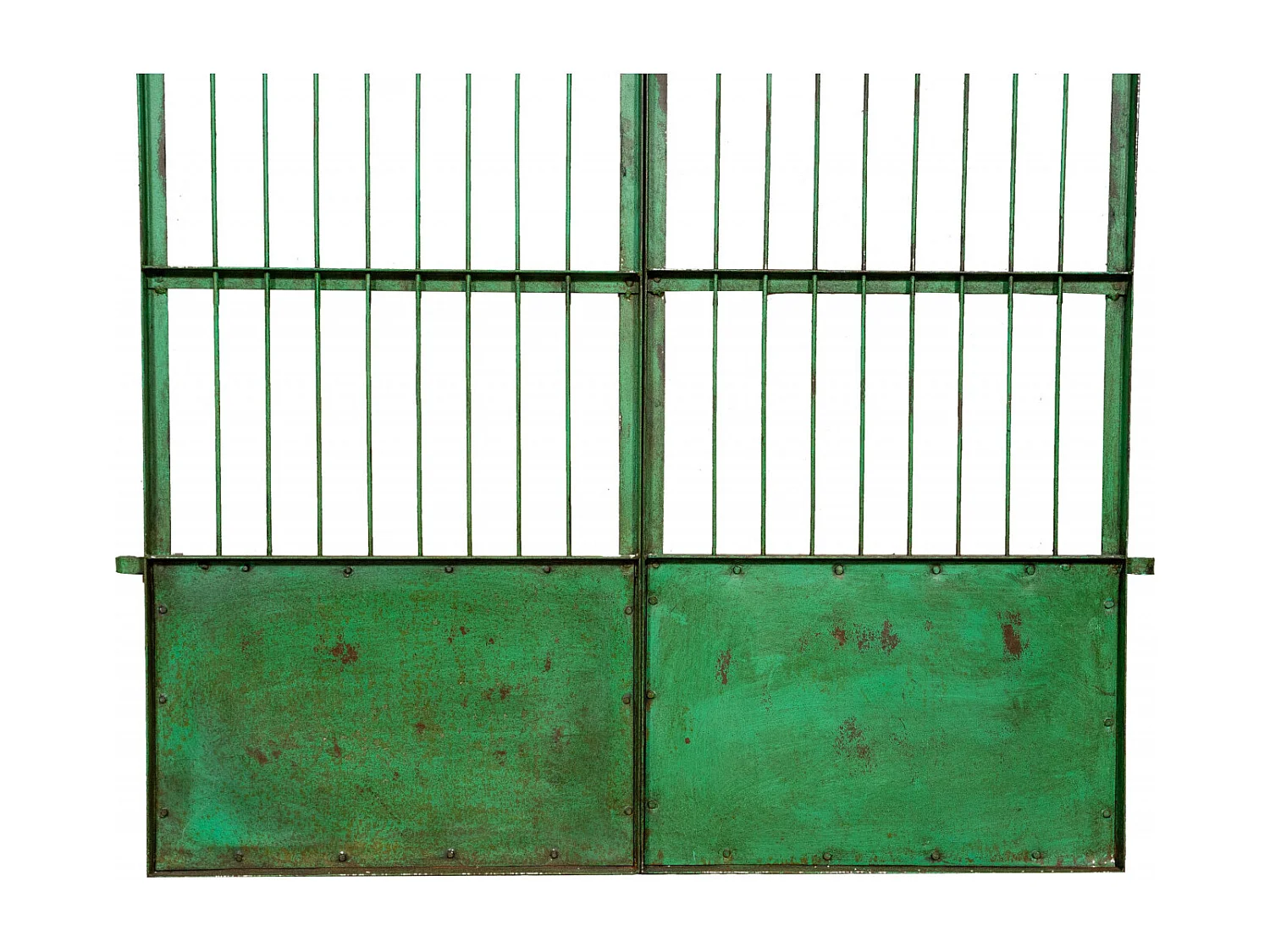 BISCOTTINI Portail - Fer Forgé Finition Antique - Clôture en Fer - Portail en Métal - Porte Décorative - Portail d'Entrée - 117x6x150cm - Une Pièce