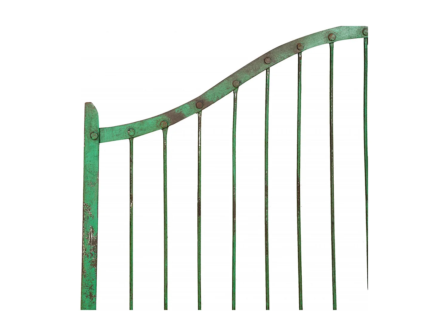 BISCOTTINI Portail - Fer Forgé Finition Antique - Clôture en Fer - Portail en Métal - Porte Décorative - Portail d'Entrée - 117x6x150cm - Une Pièce