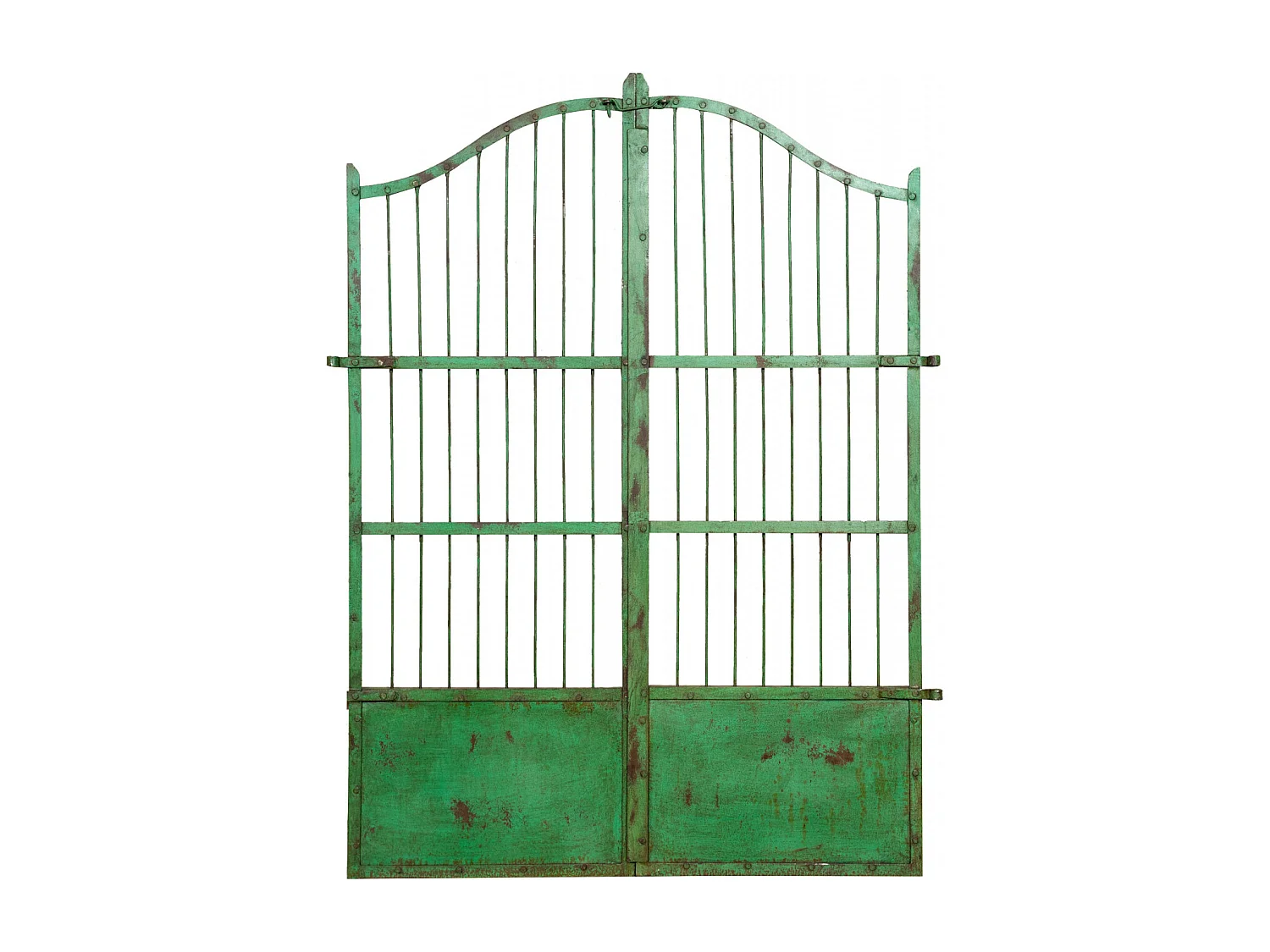 BISCOTTINI Portail - Fer Forgé Finition Antique - Clôture en Fer - Portail en Métal - Porte Décorative - Portail d'Entrée - 117x6x150cm - Une Pièce