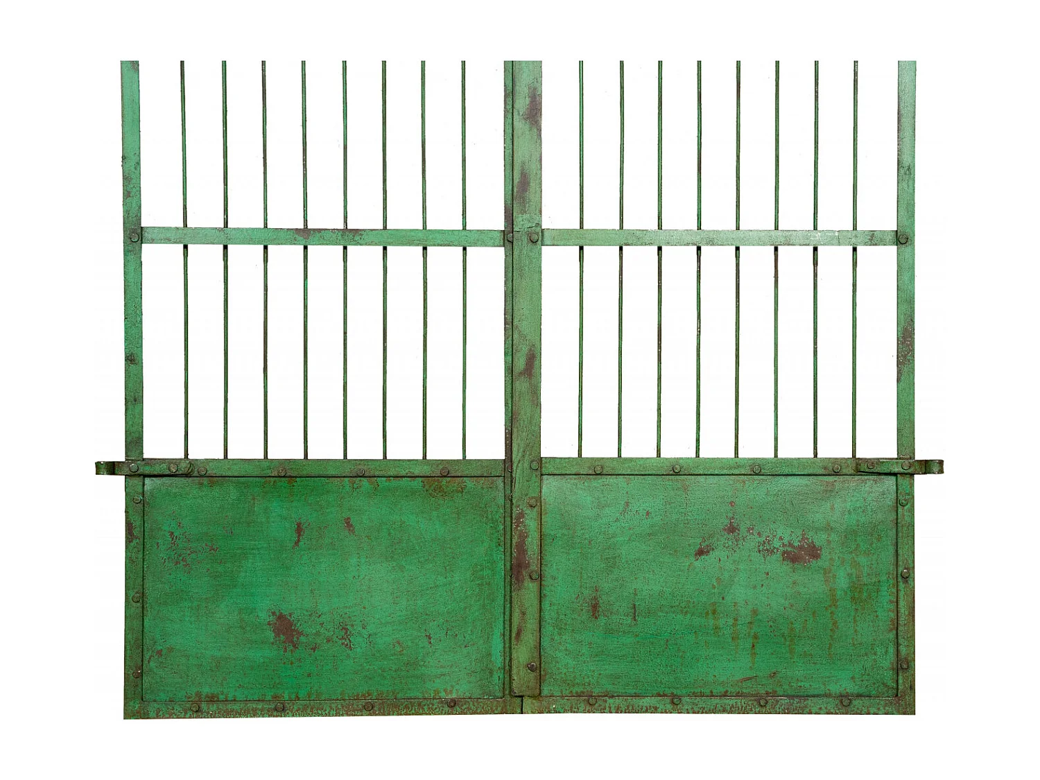 BISCOTTINI Portail - Fer Forgé Finition Antique - Clôture en Fer - Portail en Métal - Porte Décorative - Portail d'Entrée - 117x6x150cm - Une Pièce