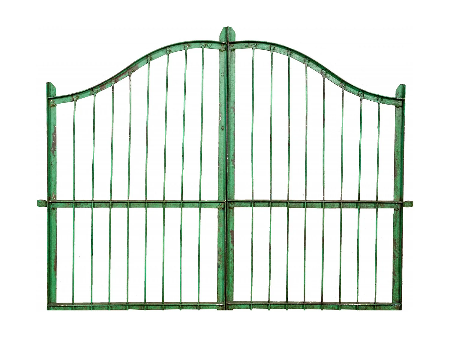 BISCOTTINI Portail - Fer Forgé Finition Antique - Clôture en Fer - Portail en Métal - Porte Décorative - Portail d'Entrée - 117x6x150cm - Une Pièce