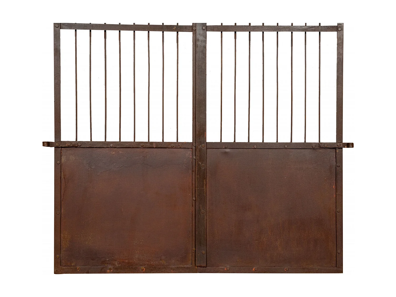 BISCOTTINI Portail - Fer Forgé Finition Antique - Clôture en Fer - Portail en Métal - Porte Décorative - Portail d'Entrée - 118x6x200cm - Une Pièce