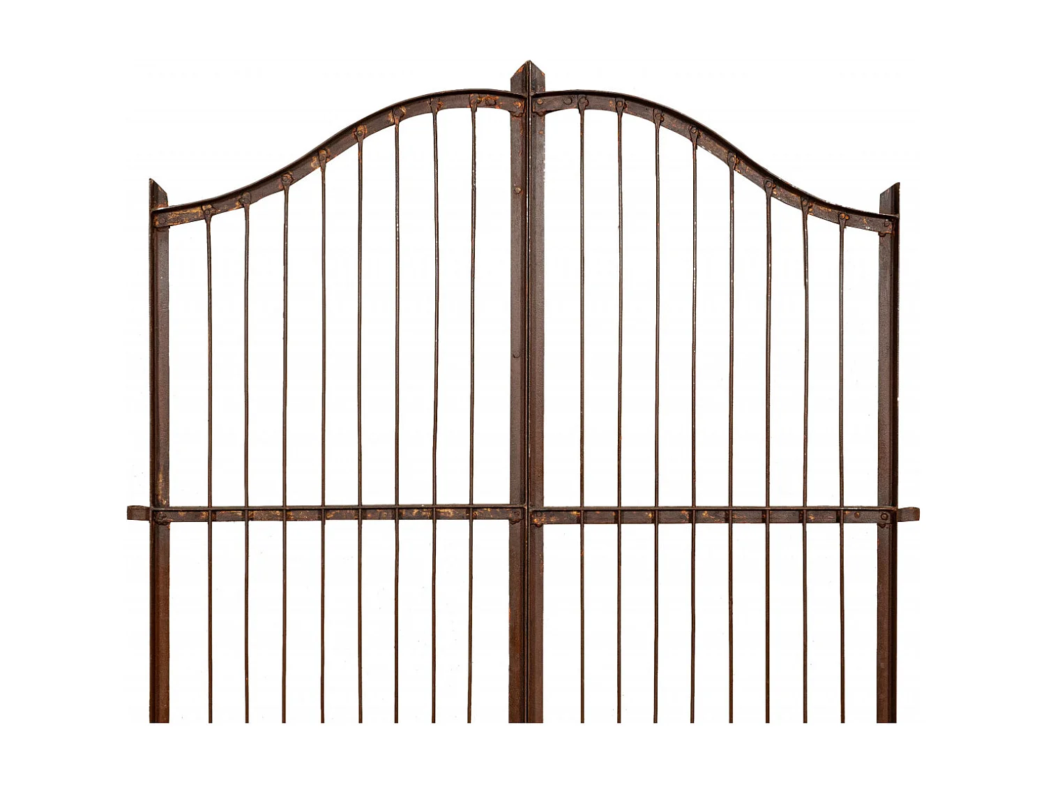 BISCOTTINI Portail - Fer Forgé Finition Antique - Clôture en Fer - Portail en Métal - Porte Décorative - Portail d'Entrée - 118x6x200cm - Une Pièce