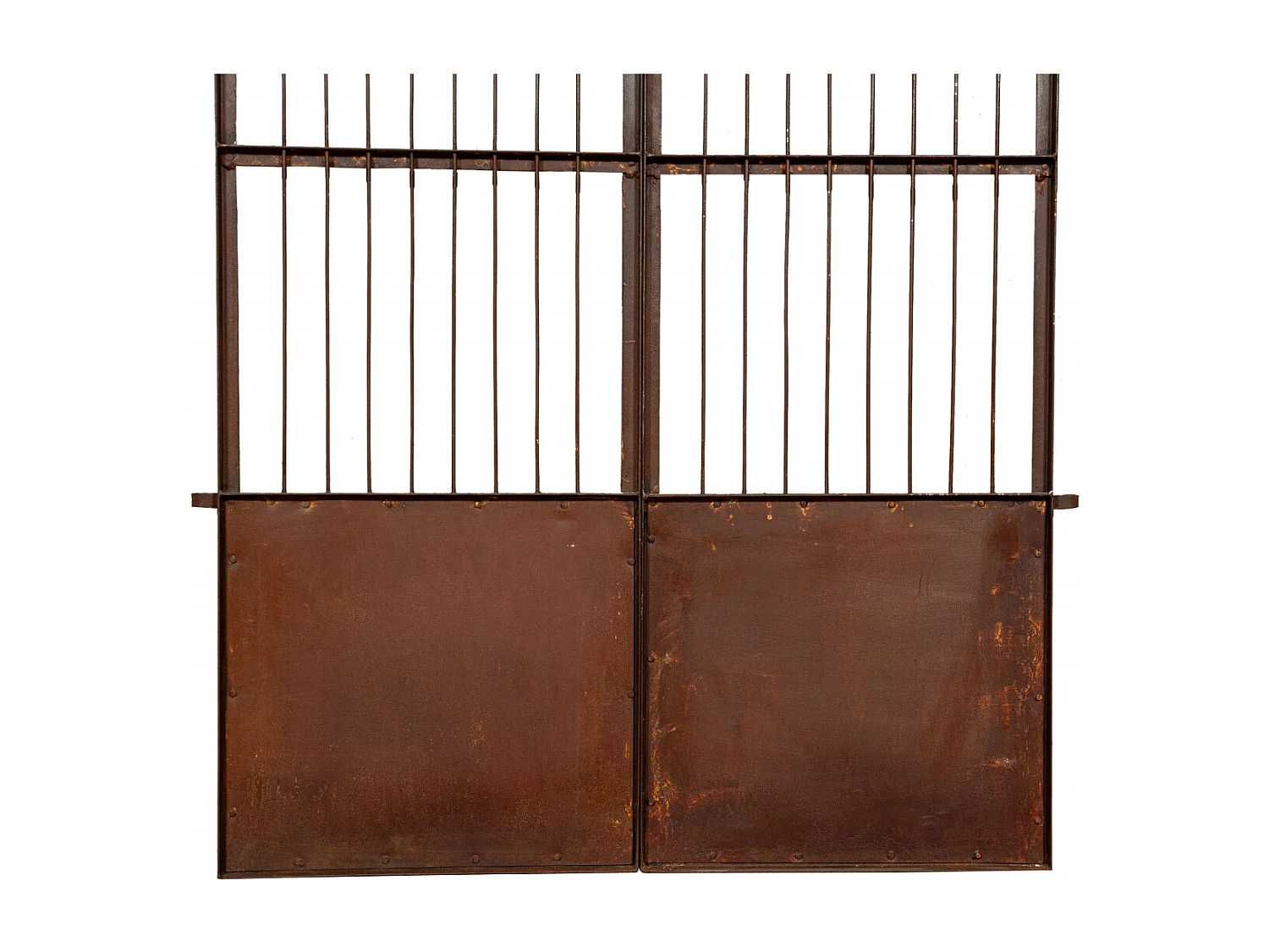 BISCOTTINI Portail - Fer Forgé Finition Antique - Clôture en Fer - Portail en Métal - Porte Décorative - Portail d'Entrée - 118x6x200cm - Une Pièce