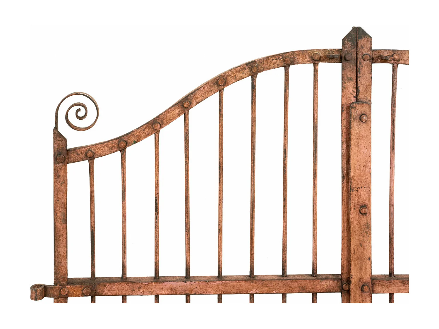 BISCOTTINI Portail - Fer Forgé Finition Antique - Clôture en Fer - Portail en Métal - Porte Décorative - Portail d'Entrée - 115x6x115cm - Une Pièce