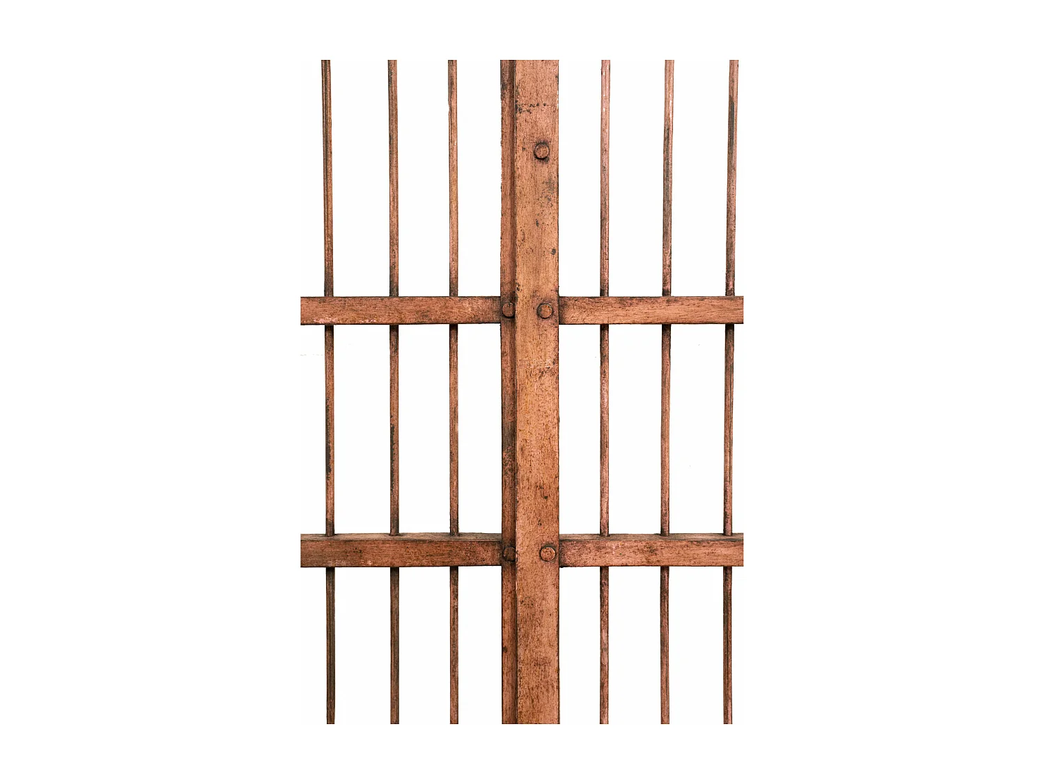 BISCOTTINI Portail - Fer Forgé Finition Antique - Clôture en Fer - Portail en Métal - Porte Décorative - Portail d'Entrée - 115x6x115cm - Une Pièce