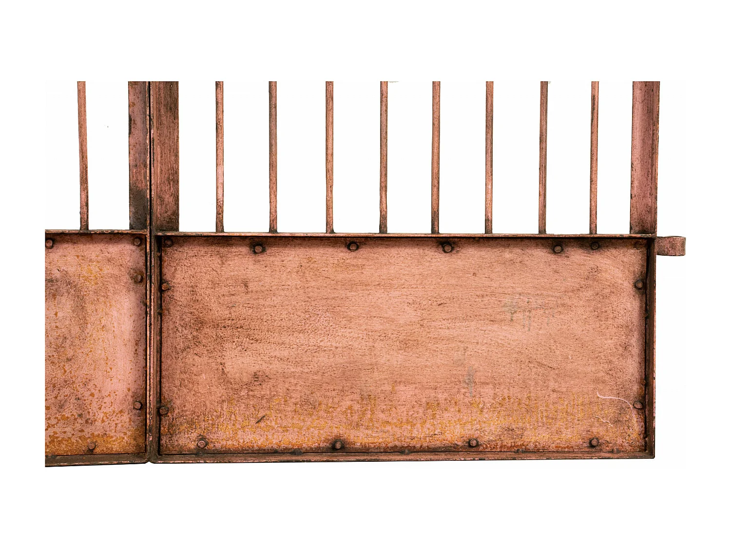 BISCOTTINI Portail - Fer Forgé Finition Antique - Clôture en Fer - Portail en Métal - Porte Décorative - Portail d'Entrée - 115x6x115cm - Une Pièce