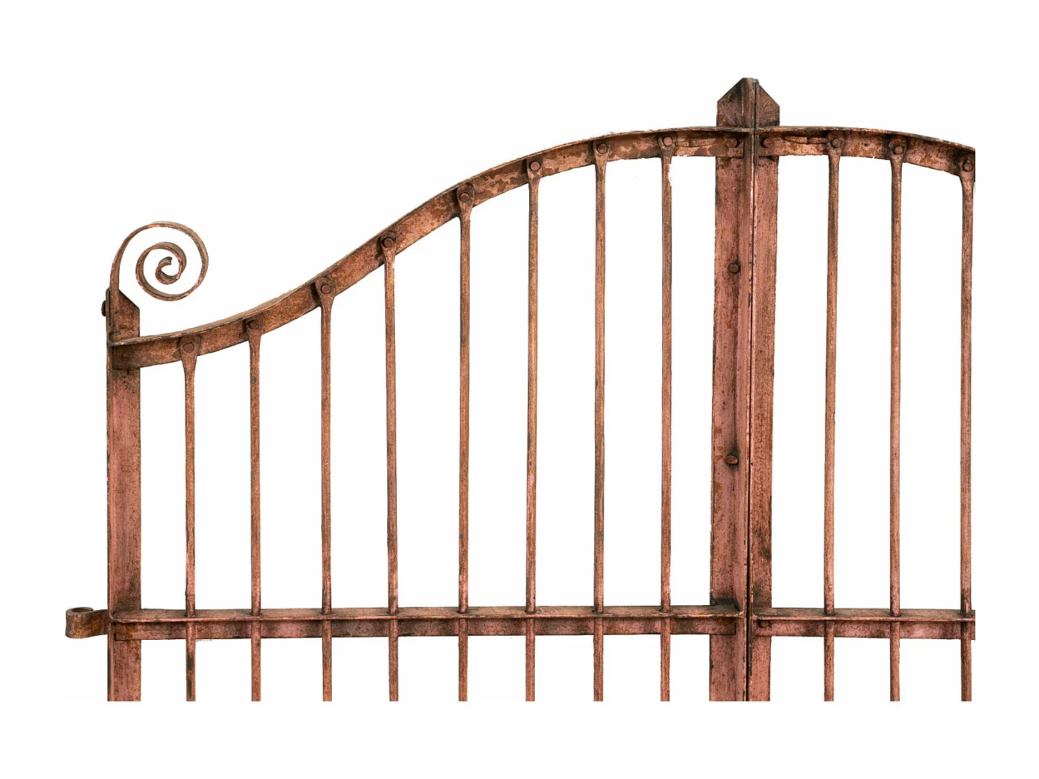 BISCOTTINI Portail - Fer Forgé Finition Antique - Clôture en Fer - Portail en Métal - Porte Décorative - Portail d'Entrée - 115x6x115cm - Une Pièce