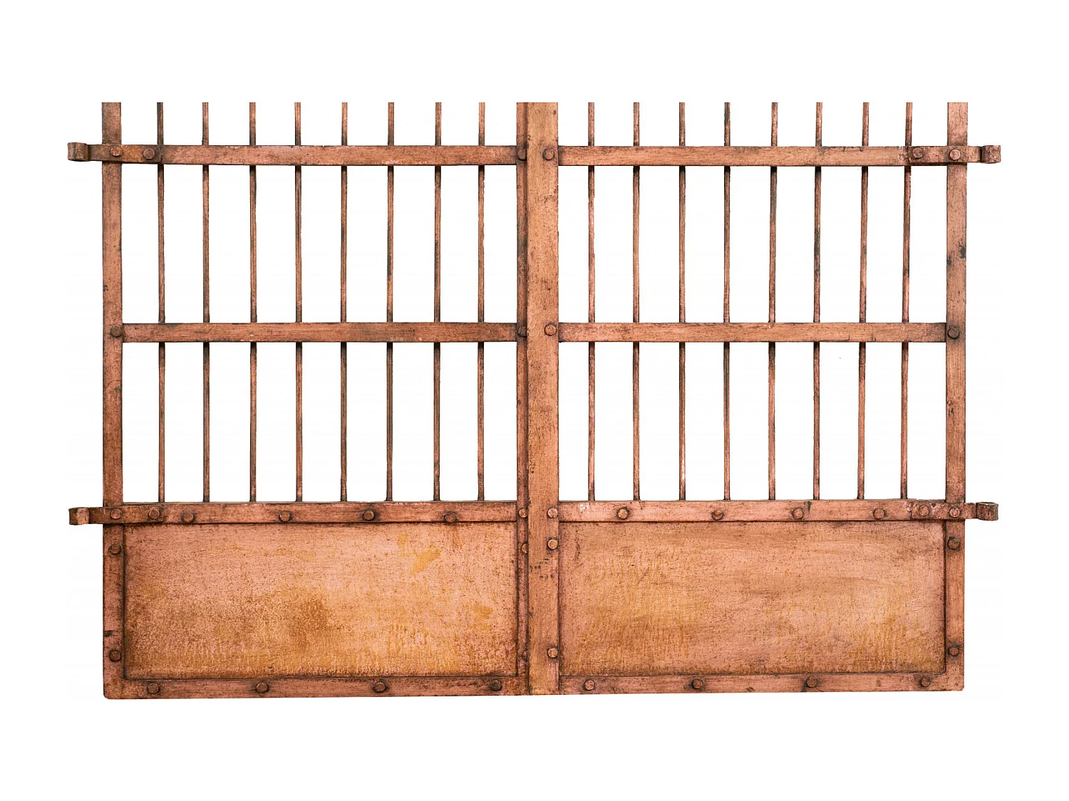 BISCOTTINI Portail - Fer Forgé Finition Antique - Clôture en Fer - Portail en Métal - Porte Décorative - Portail d'Entrée - 115x6x115cm - Une Pièce