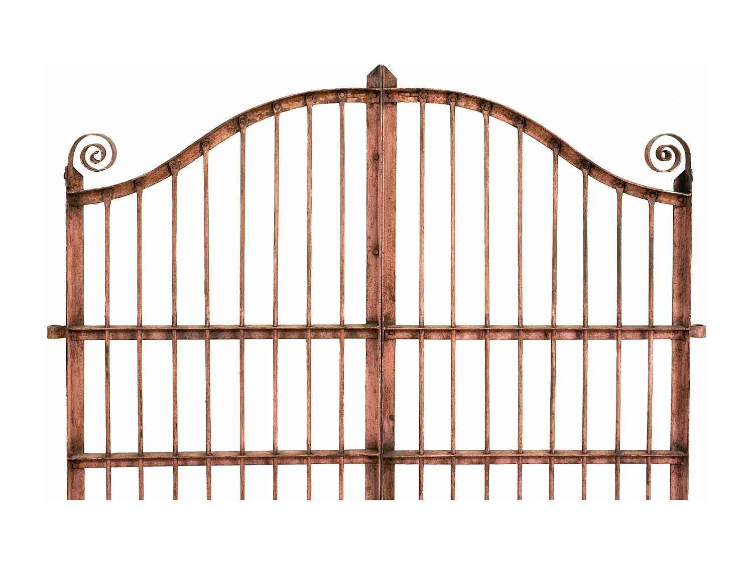 BISCOTTINI Portail - Fer Forgé Finition Antique - Clôture en Fer - Portail en Métal - Porte Décorative - Portail d'Entrée - 115x6x115cm - Une Pièce