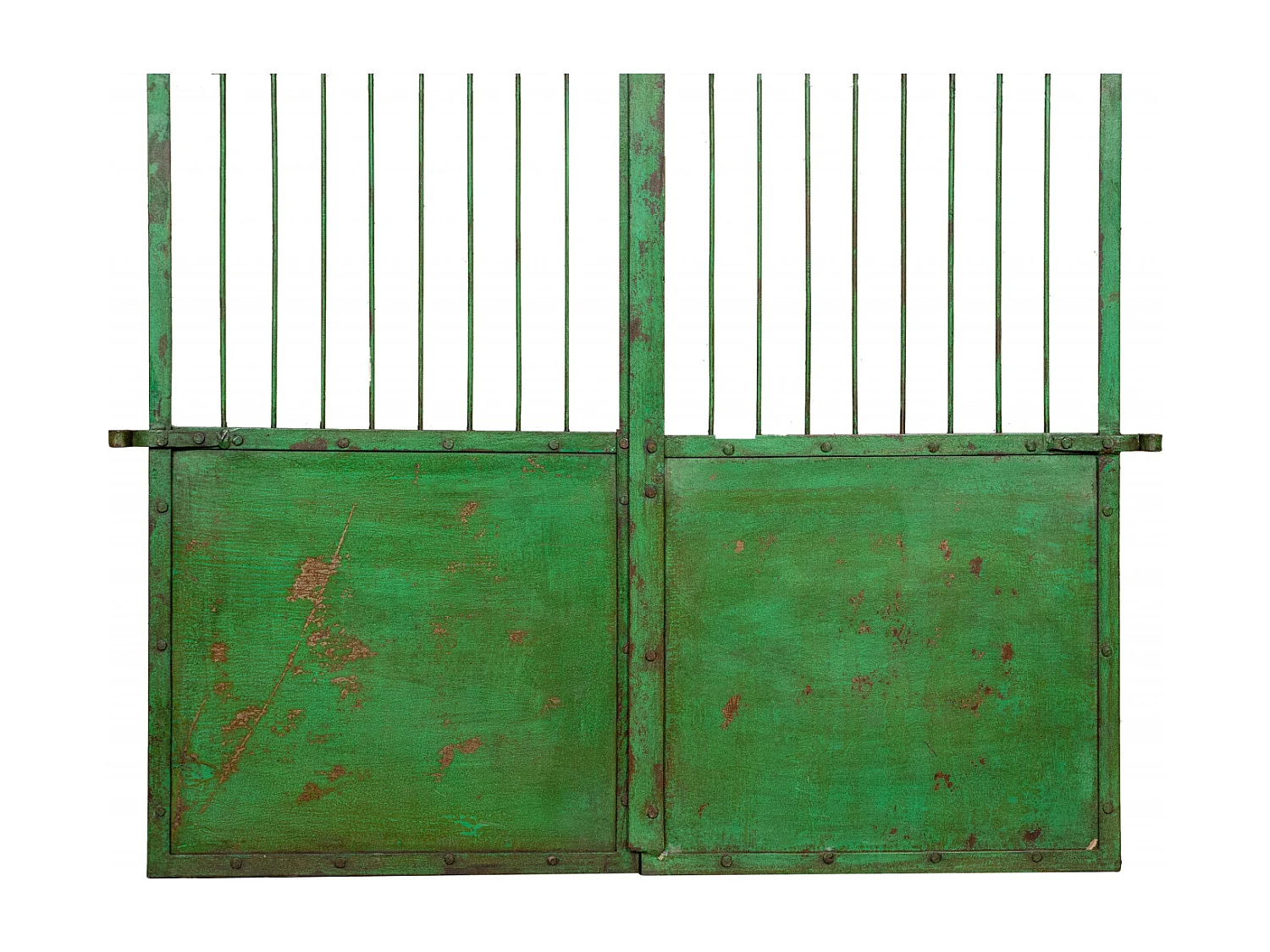 BISCOTTINI Portail - Fer Forgé Finition Antique - Clôture en Fer - Portail en Métal - Porte Décorative - Portail d'Entrée - 118x6x200cm - Une Pièce