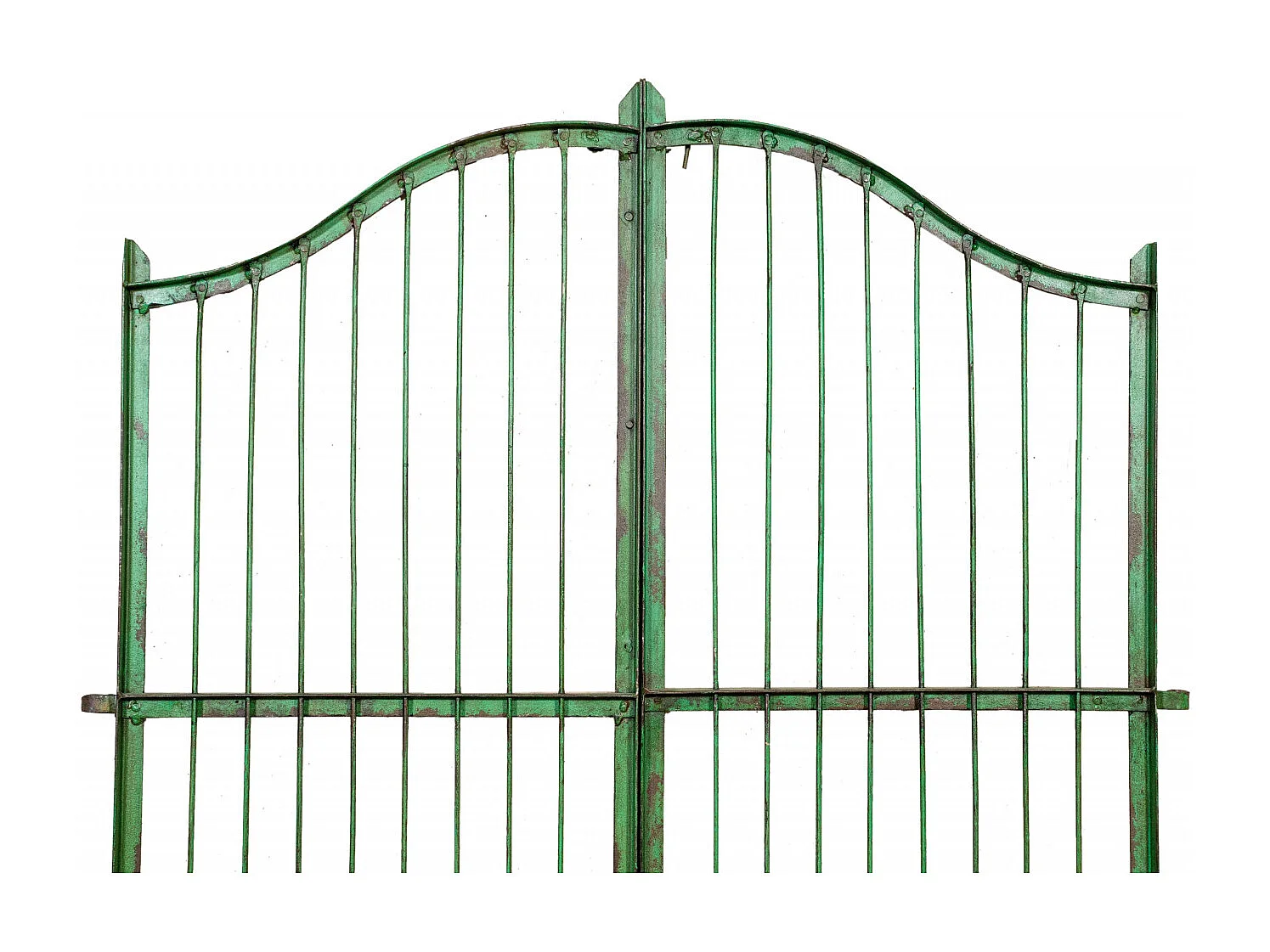 BISCOTTINI Portail - Fer Forgé Finition Antique - Clôture en Fer - Portail en Métal - Porte Décorative - Portail d'Entrée - 118x6x200cm - Une Pièce