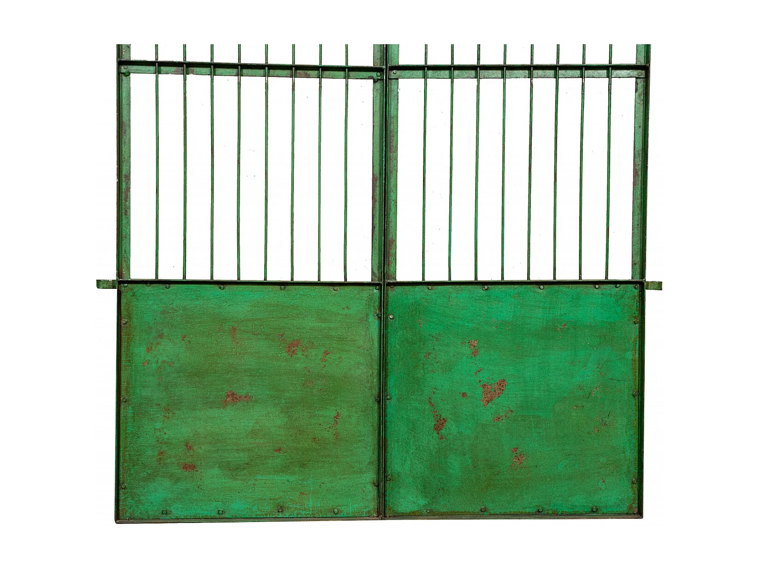 BISCOTTINI Portail - Fer Forgé Finition Antique - Clôture en Fer - Portail en Métal - Porte Décorative - Portail d'Entrée - 118x6x200cm - Une Pièce