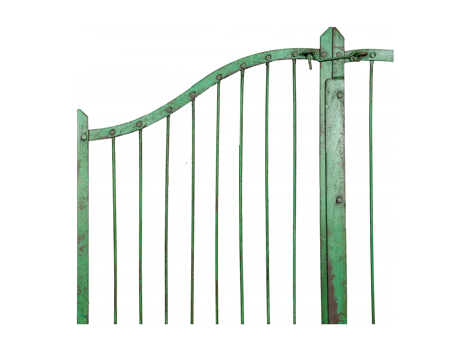 BISCOTTINI Portail - Fer Forgé Finition Antique - Clôture en Fer - Portail en Métal - Porte Décorative - Portail d'Entrée - 118x6x200cm - Une Pièce