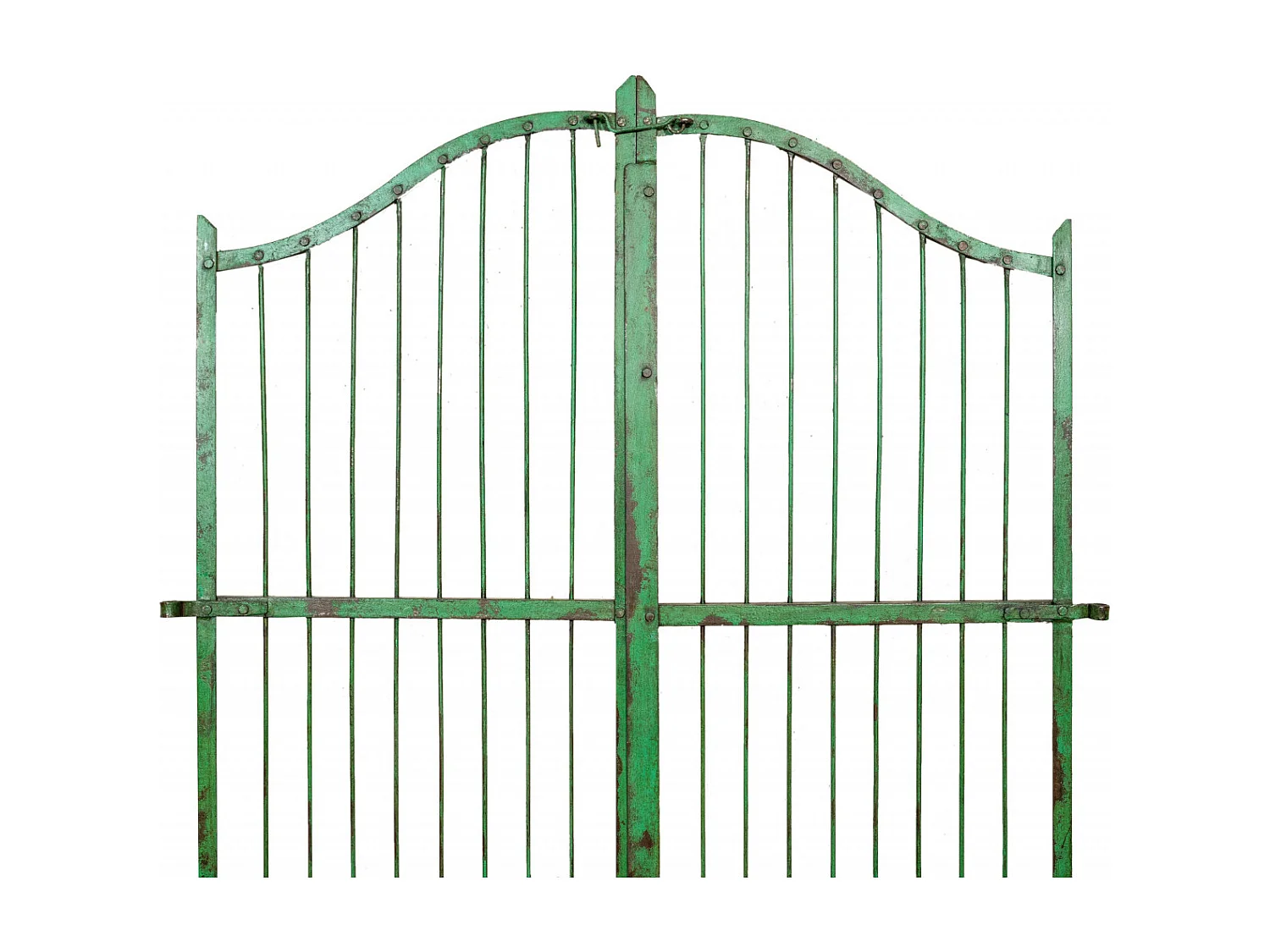 BISCOTTINI Portail - Fer Forgé Finition Antique - Clôture en Fer - Portail en Métal - Porte Décorative - Portail d'Entrée - 118x6x200cm - Une Pièce