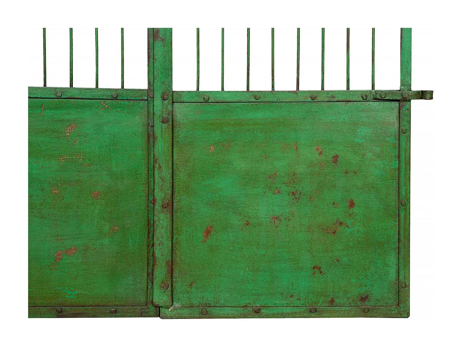 BISCOTTINI Portail - Fer Forgé Finition Antique - Clôture en Fer - Portail en Métal - Porte Décorative - Portail d'Entrée - 118x6x200cm - Une Pièce