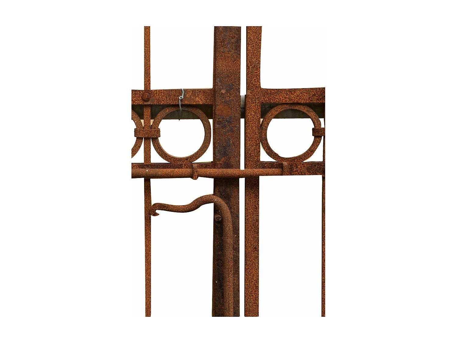 BISCOTTINI Portail - Fer Forgé Finition Antique - Clôture en Fer - Portail en Métal - Porte Décorative - Portail d'Entrée - 402x10x263cm - Une Pièce