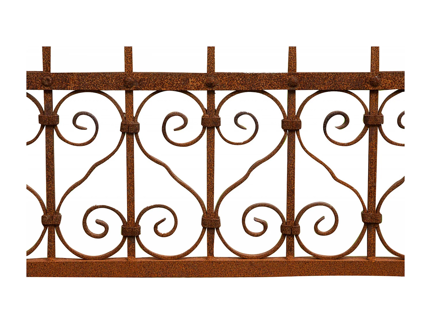 BISCOTTINI Portail - Fer Forgé Finition Antique - Clôture en Fer - Portail en Métal - Porte Décorative - Portail d'Entrée - 402x10x263cm - Une Pièce