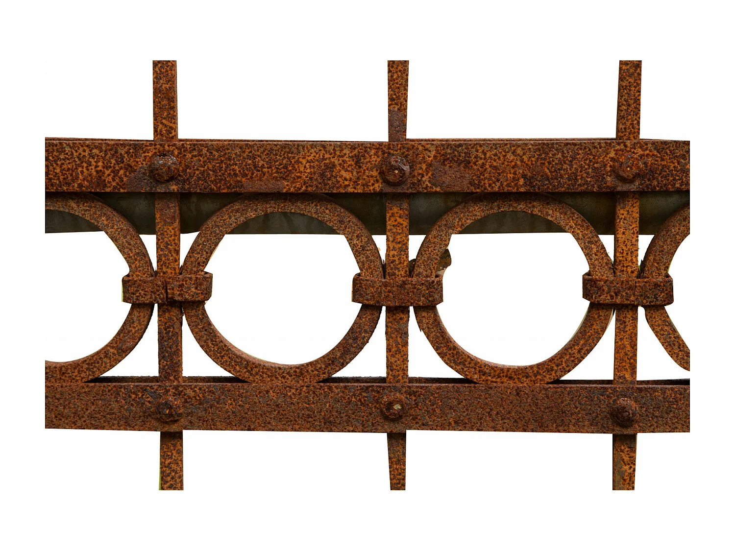 BISCOTTINI Portail - Fer Forgé Finition Antique - Clôture en Fer - Portail en Métal - Porte Décorative - Portail d'Entrée - 402x10x263cm - Une Pièce
