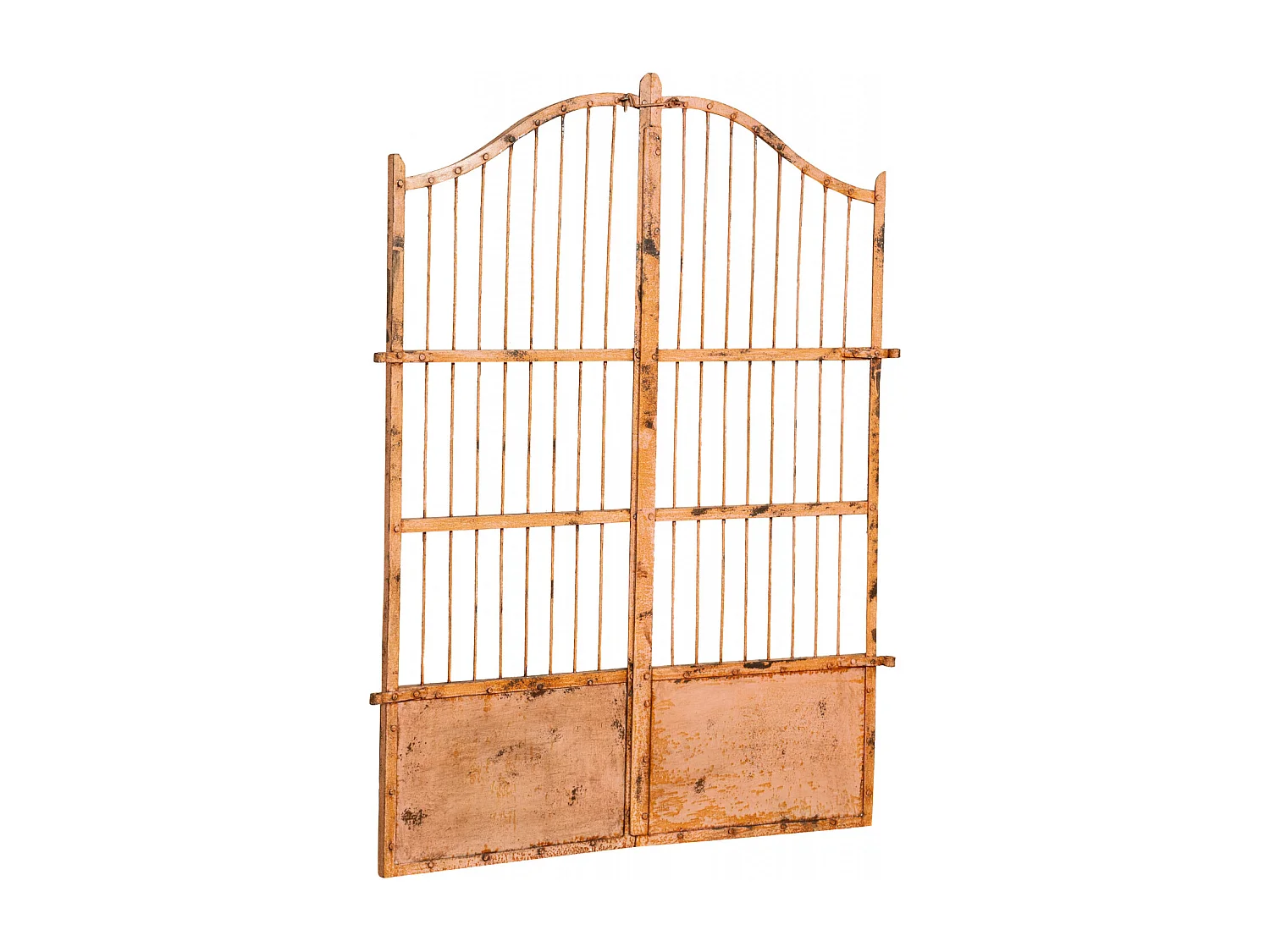 BISCOTTINI Portail - Fer Forgé Finition Antique - Clôture en Fer - Portail en Métal - Porte Décorative - Portail d'Entrée - 117x6x150cm - Une Pièce