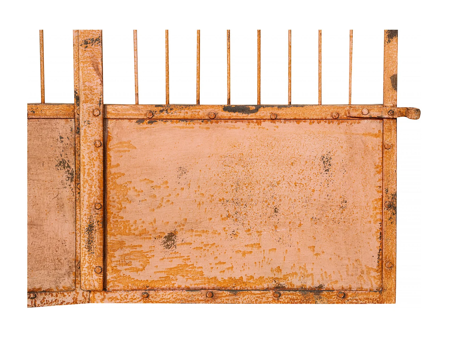 BISCOTTINI Portail - Fer Forgé Finition Antique - Clôture en Fer - Portail en Métal - Porte Décorative - Portail d'Entrée - 117x6x150cm - Une Pièce