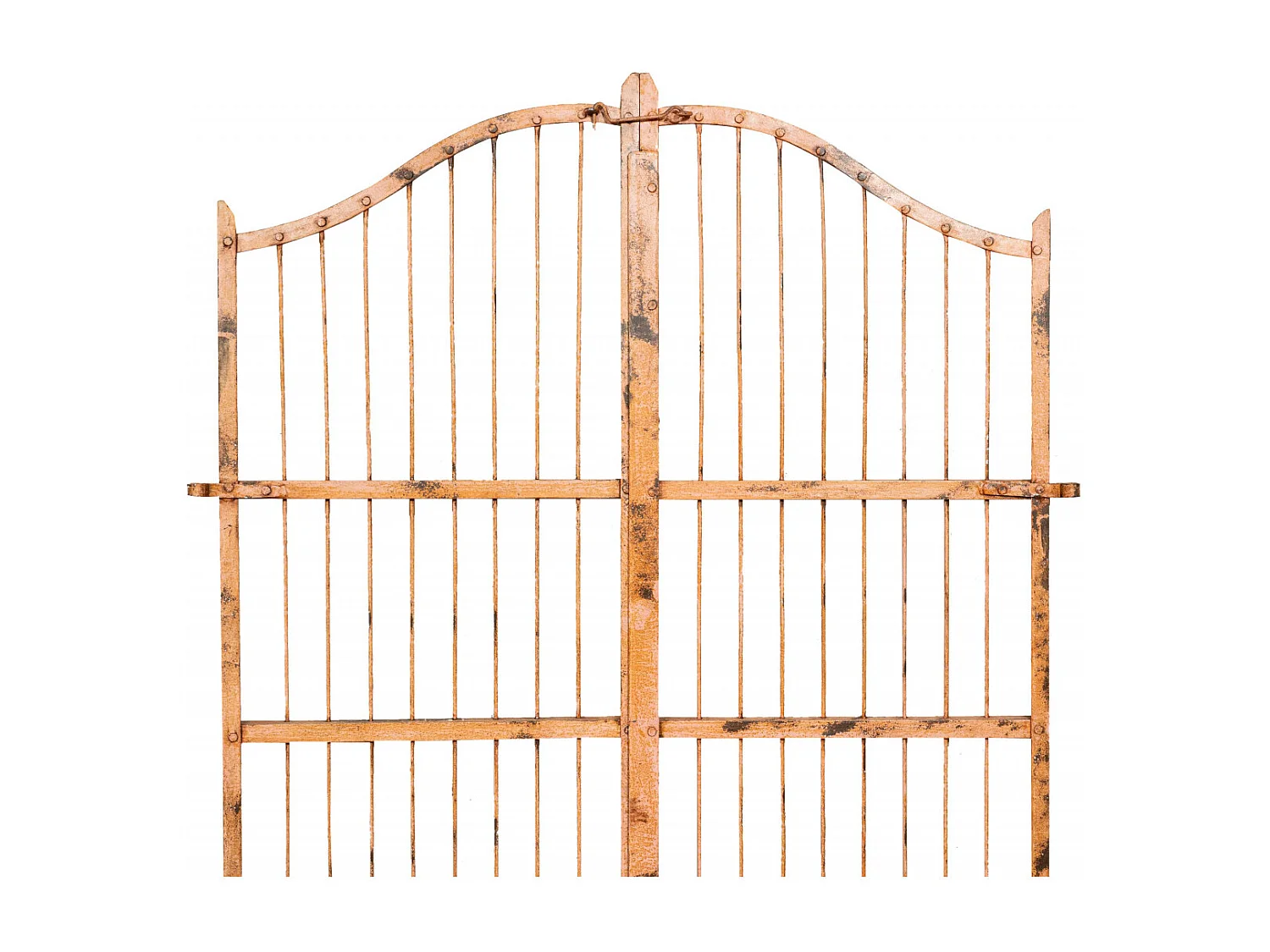 BISCOTTINI Portail - Fer Forgé Finition Antique - Clôture en Fer - Portail en Métal - Porte Décorative - Portail d'Entrée - 117x6x150cm - Une Pièce