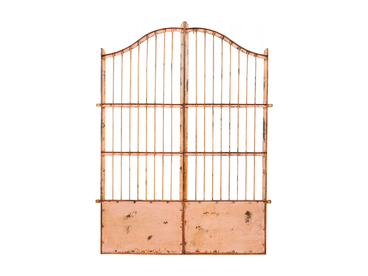 BISCOTTINI Portail - Fer Forgé Finition Antique - Clôture en Fer - Portail en Métal - Porte Décorative - Portail d'Entrée - 117x6x150cm - Une Pièce