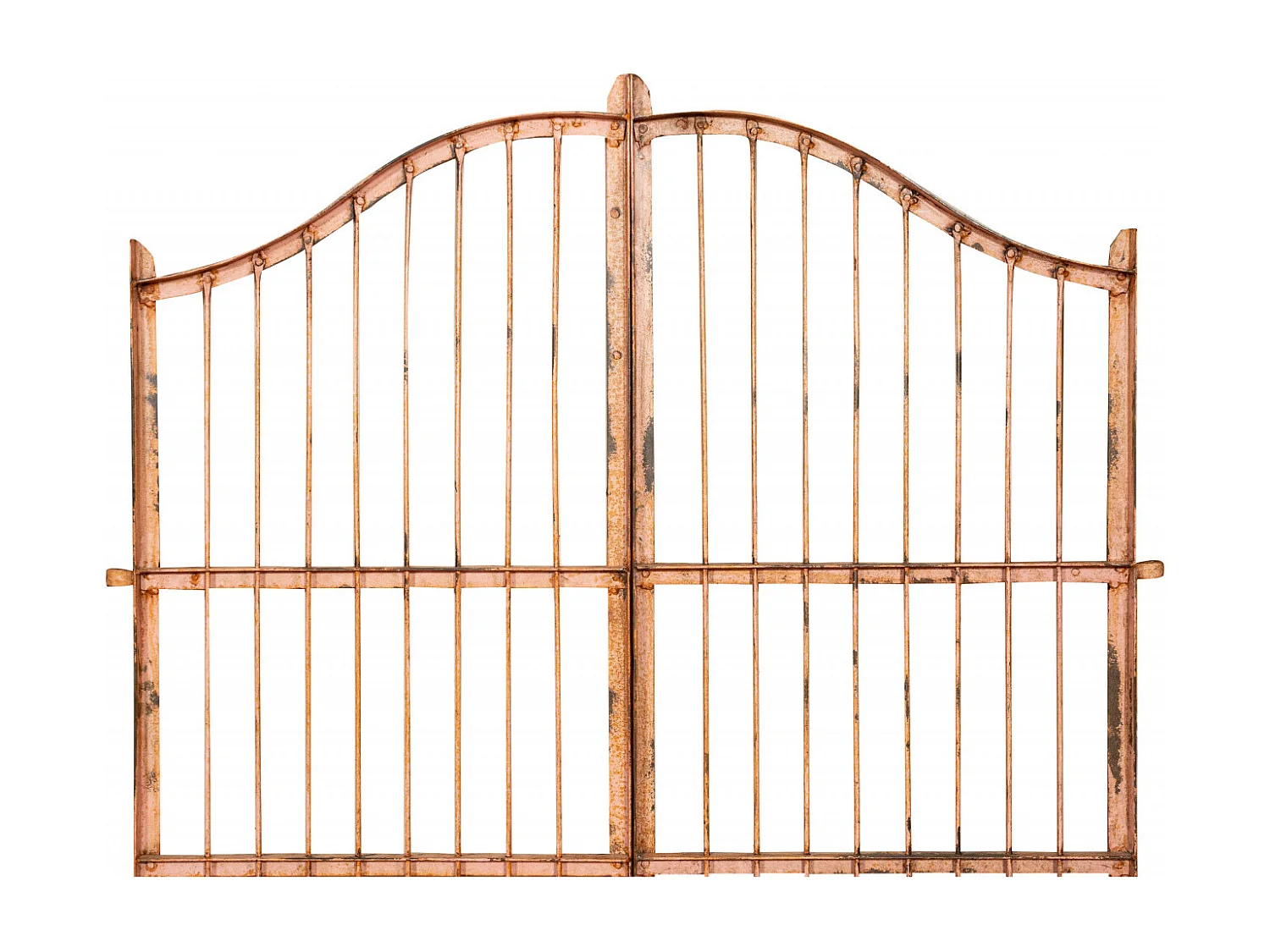 BISCOTTINI Portail - Fer Forgé Finition Antique - Clôture en Fer - Portail en Métal - Porte Décorative - Portail d'Entrée - 117x6x150cm - Une Pièce