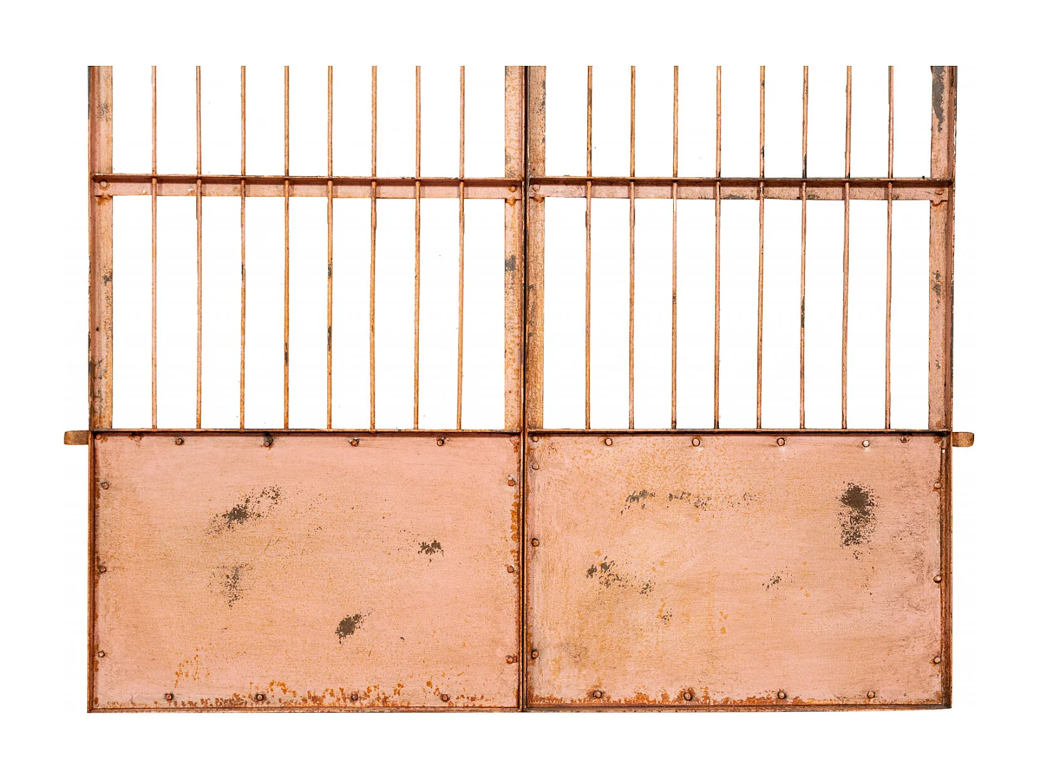 BISCOTTINI Portail - Fer Forgé Finition Antique - Clôture en Fer - Portail en Métal - Porte Décorative - Portail d'Entrée - 117x6x150cm - Une Pièce