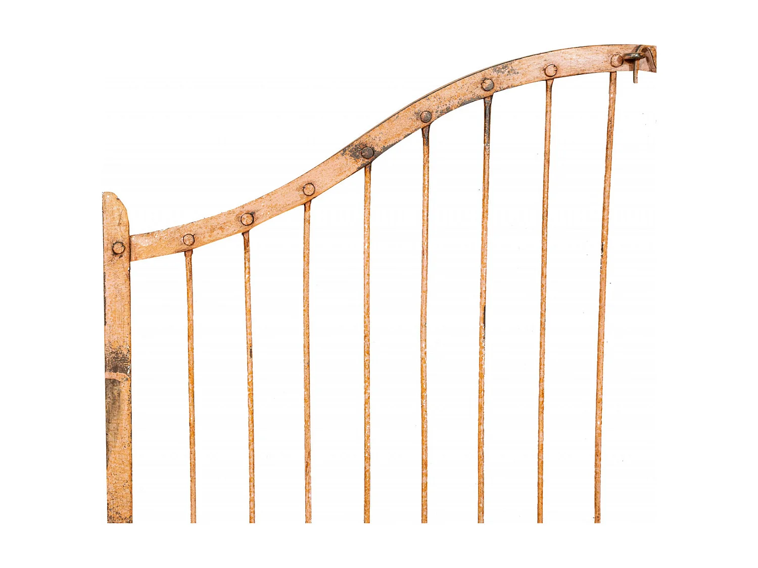 BISCOTTINI Portail - Fer Forgé Finition Antique - Clôture en Fer - Portail en Métal - Porte Décorative - Portail d'Entrée - 117x6x150cm - Une Pièce