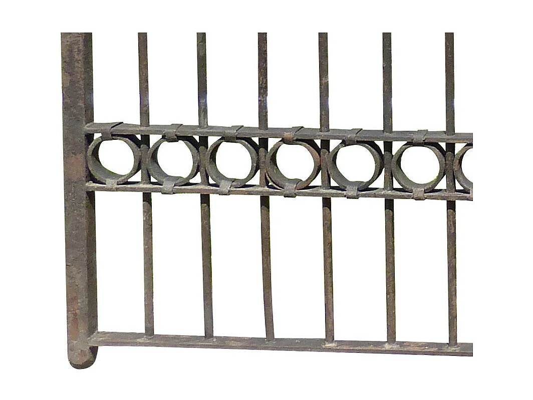BISCOTTINI Portail - Fer Forgé Finition Antique - Clôture en Fer - Portail en Métal - Porte Décorative - Portail d'Entrée - 335x10x245cm - Une Pièce