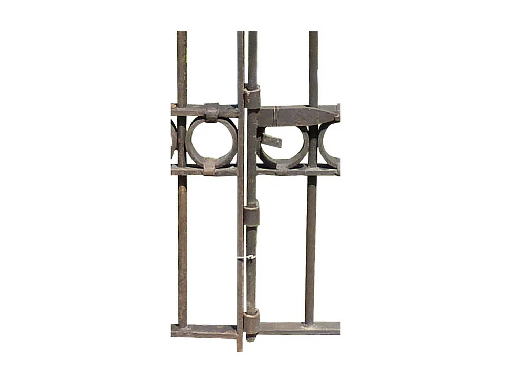 BISCOTTINI Portail - Fer Forgé Finition Antique - Clôture en Fer - Portail en Métal - Porte Décorative - Portail d'Entrée - 335x10x245cm - Une Pièce