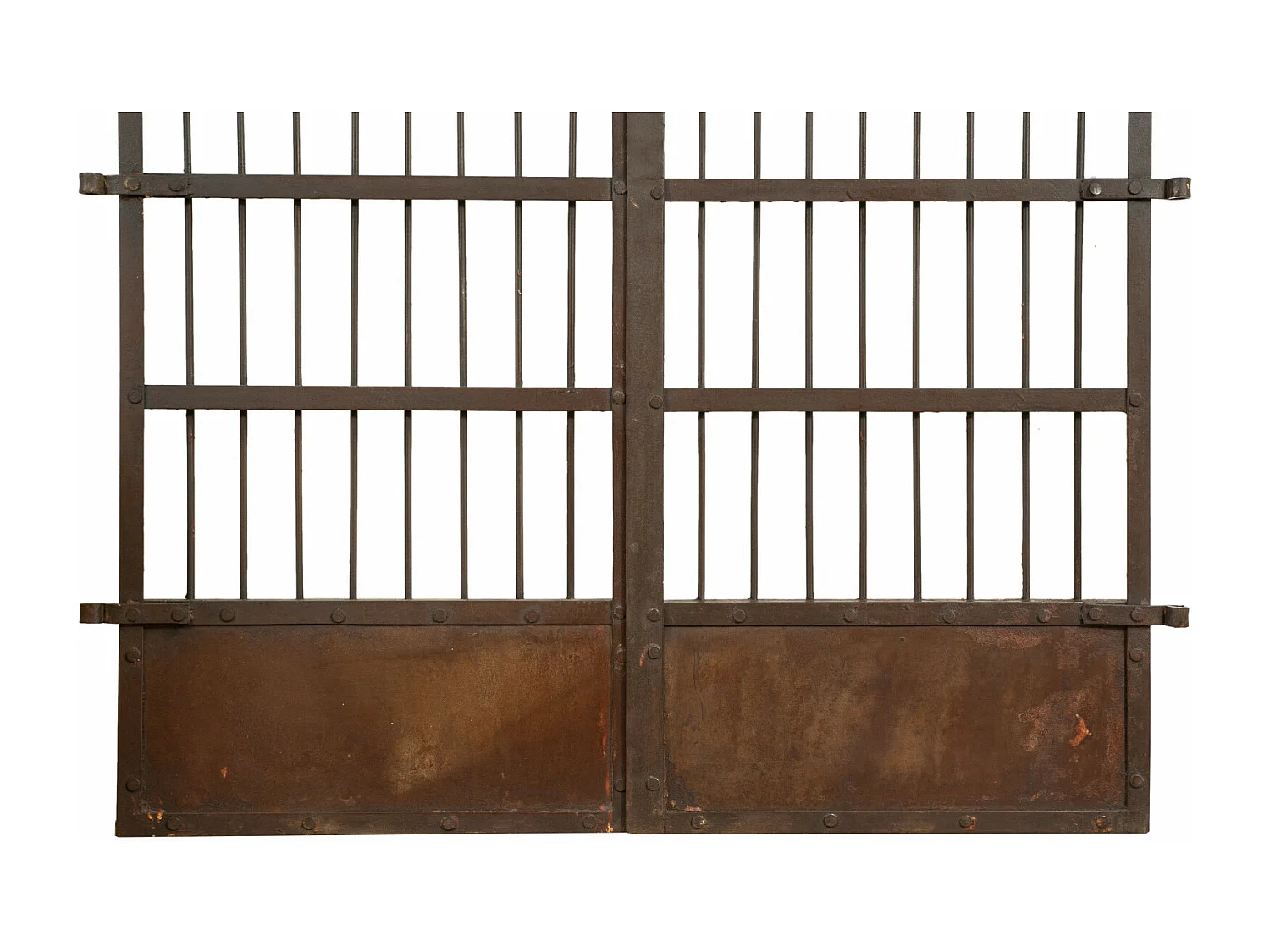 BISCOTTINI Portail - Fer Forgé Finition Antique - Clôture en Fer - Portail en Métal - Porte Décorative - Portail d'Entrée - 115x6x115cm - Une Pièce